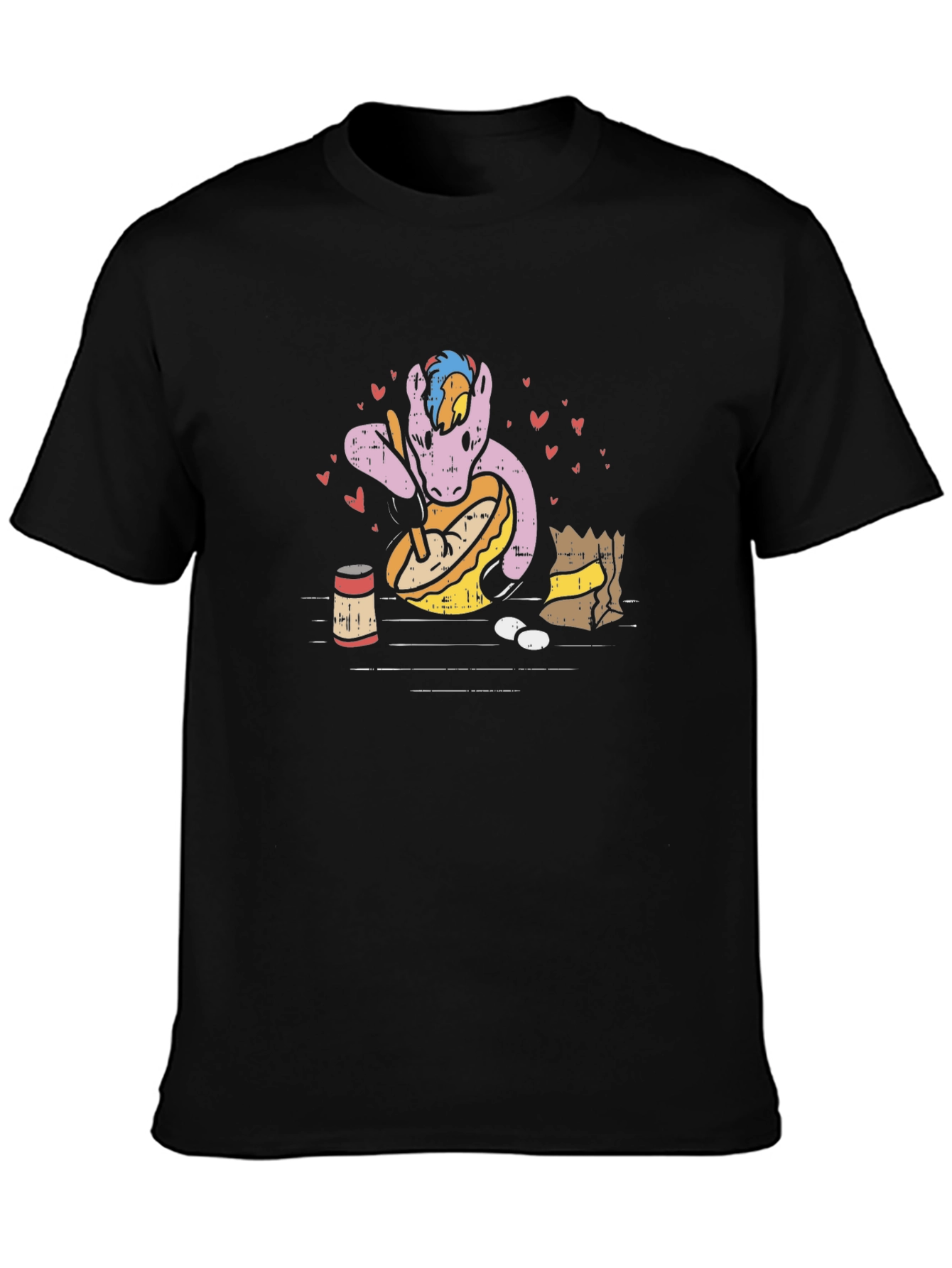 Funny Pony Cooking T-Shirt - Novelty Graphic Tee