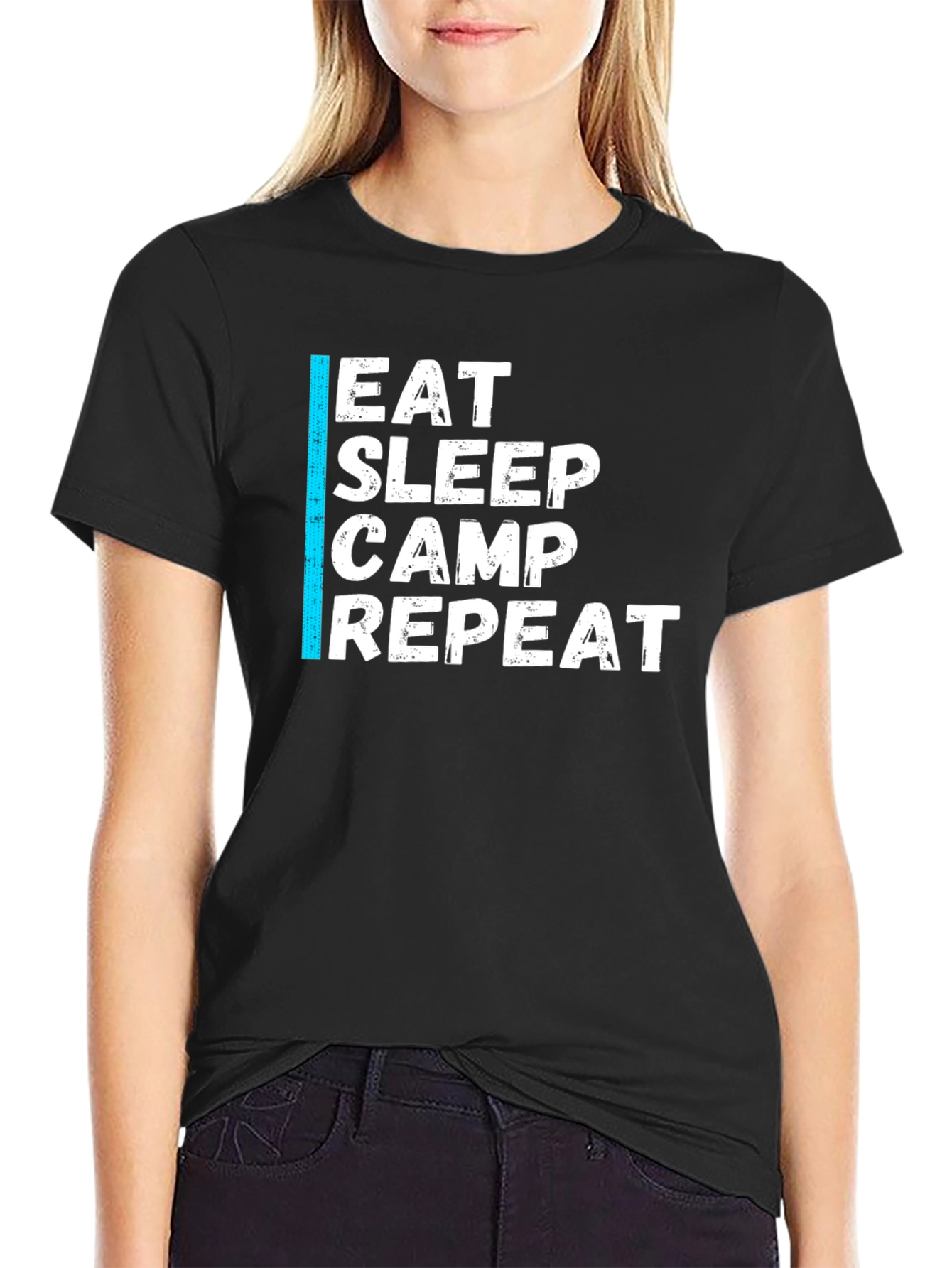 Eat Sleep Camp Repeat Graphic Tee
