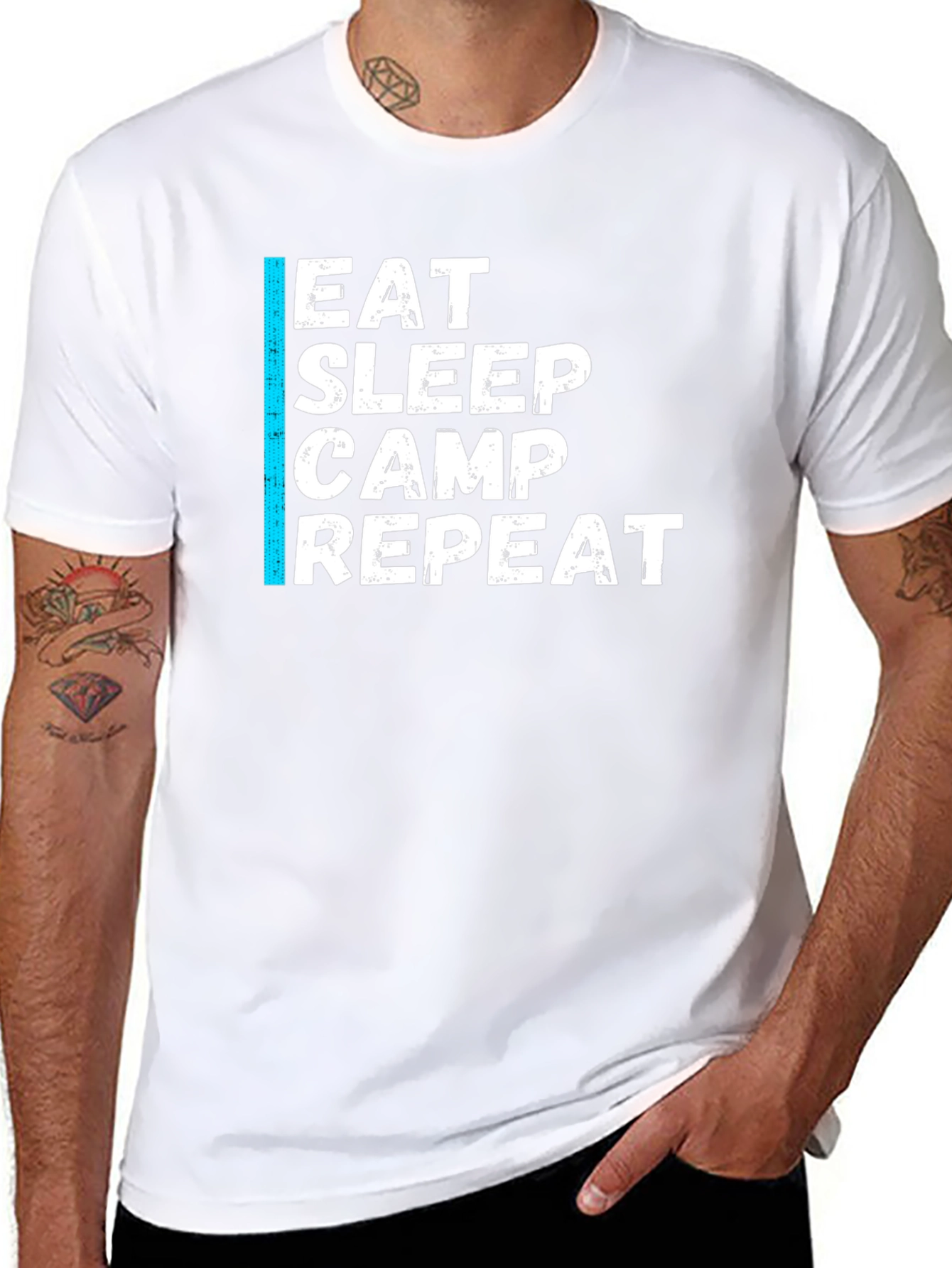Eat Sleep Camp Repeat Graphic Tee