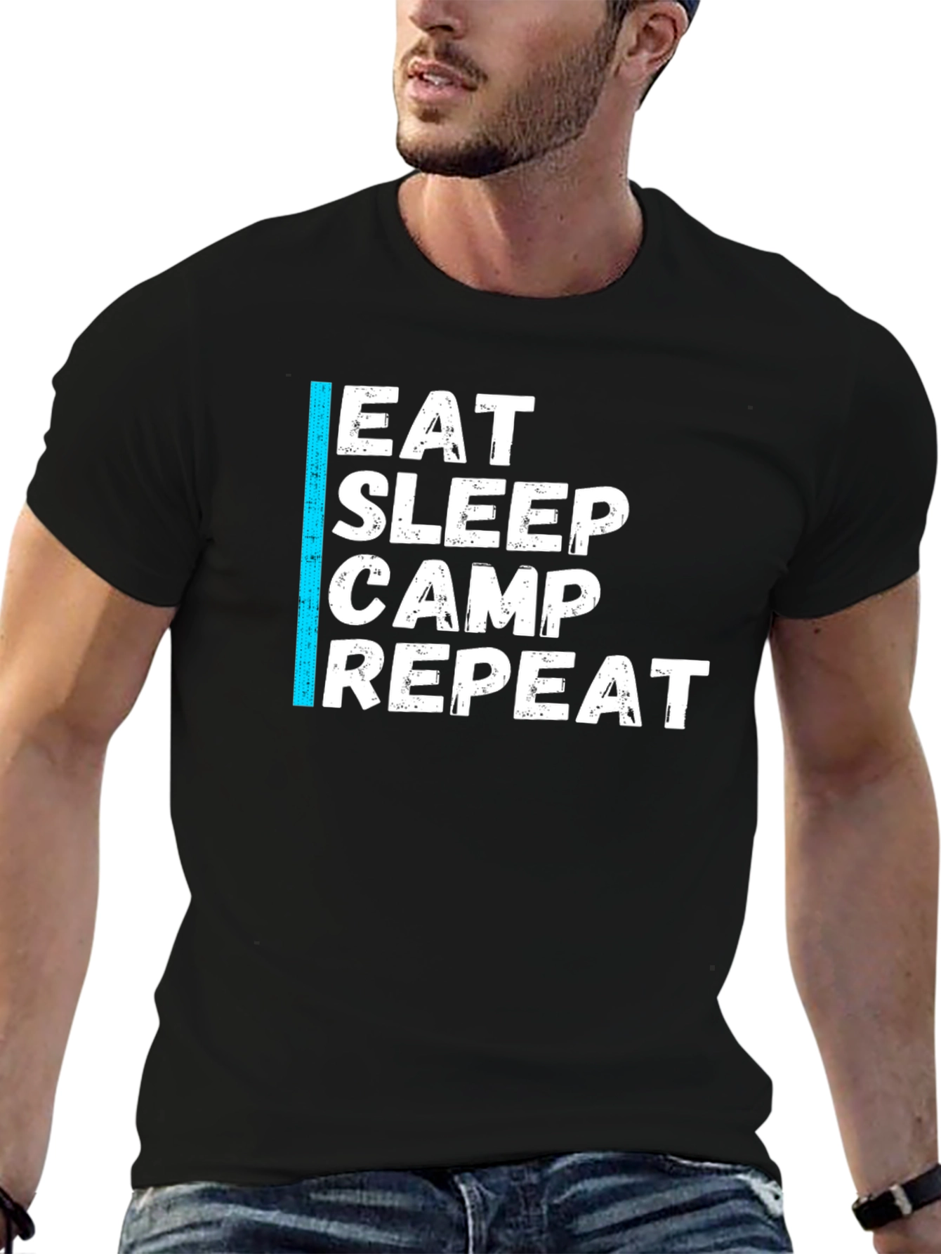 Eat Sleep Camp Repeat Graphic Tee