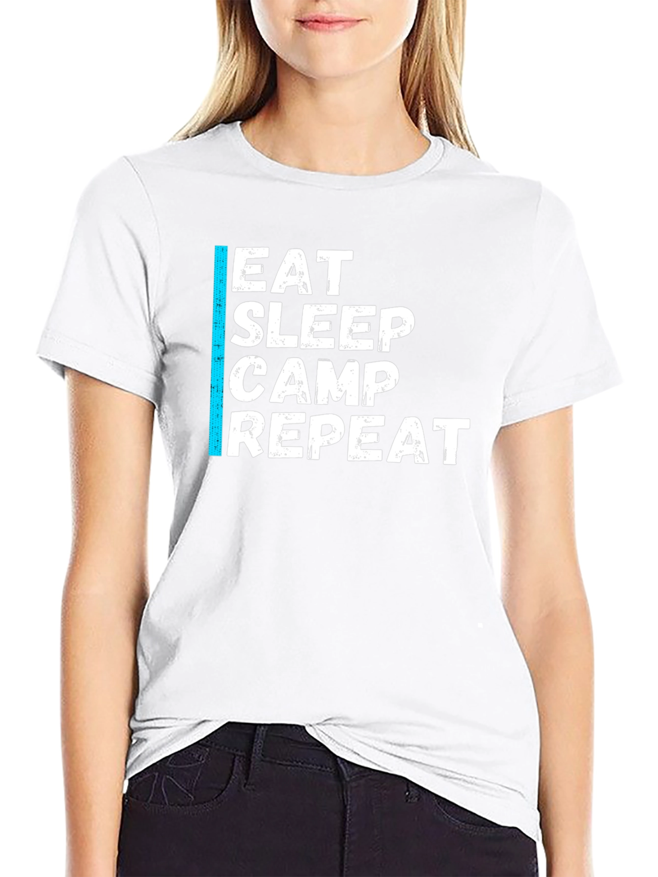 Eat Sleep Camp Repeat Graphic Tee
