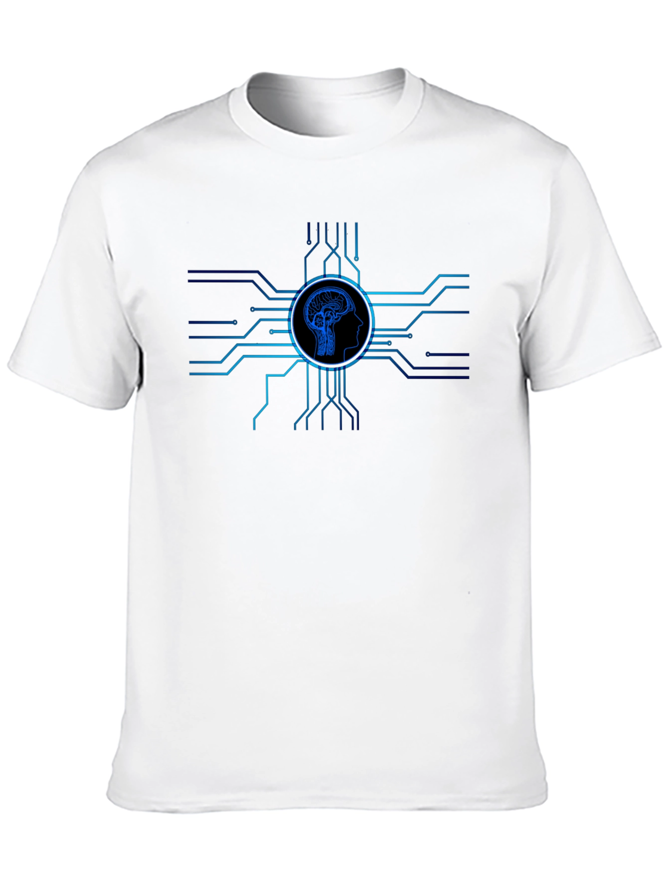 AI Brain Circuit T-Shirt - Tech Mind Tee