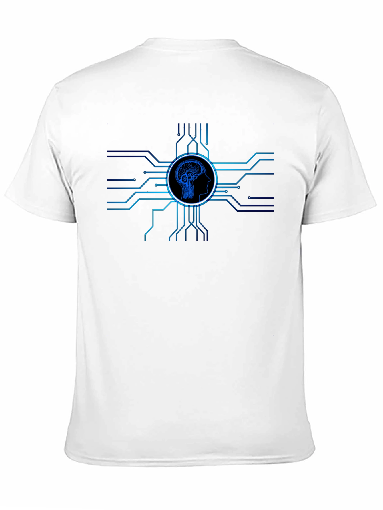 AI Brain Circuit T-Shirt - Tech Mind Tee