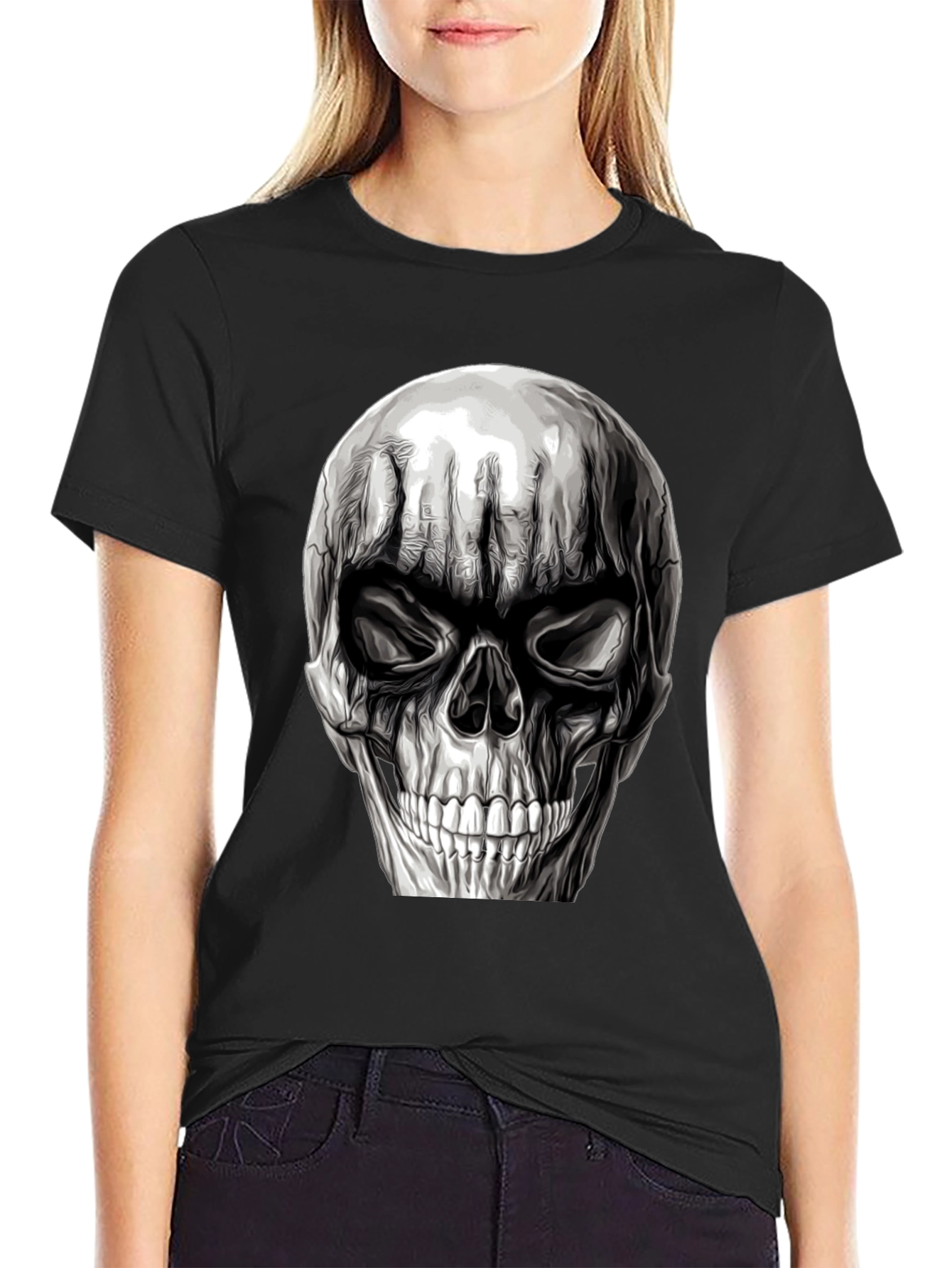 Skull Graphic T-Shirt - Mens Black Tee