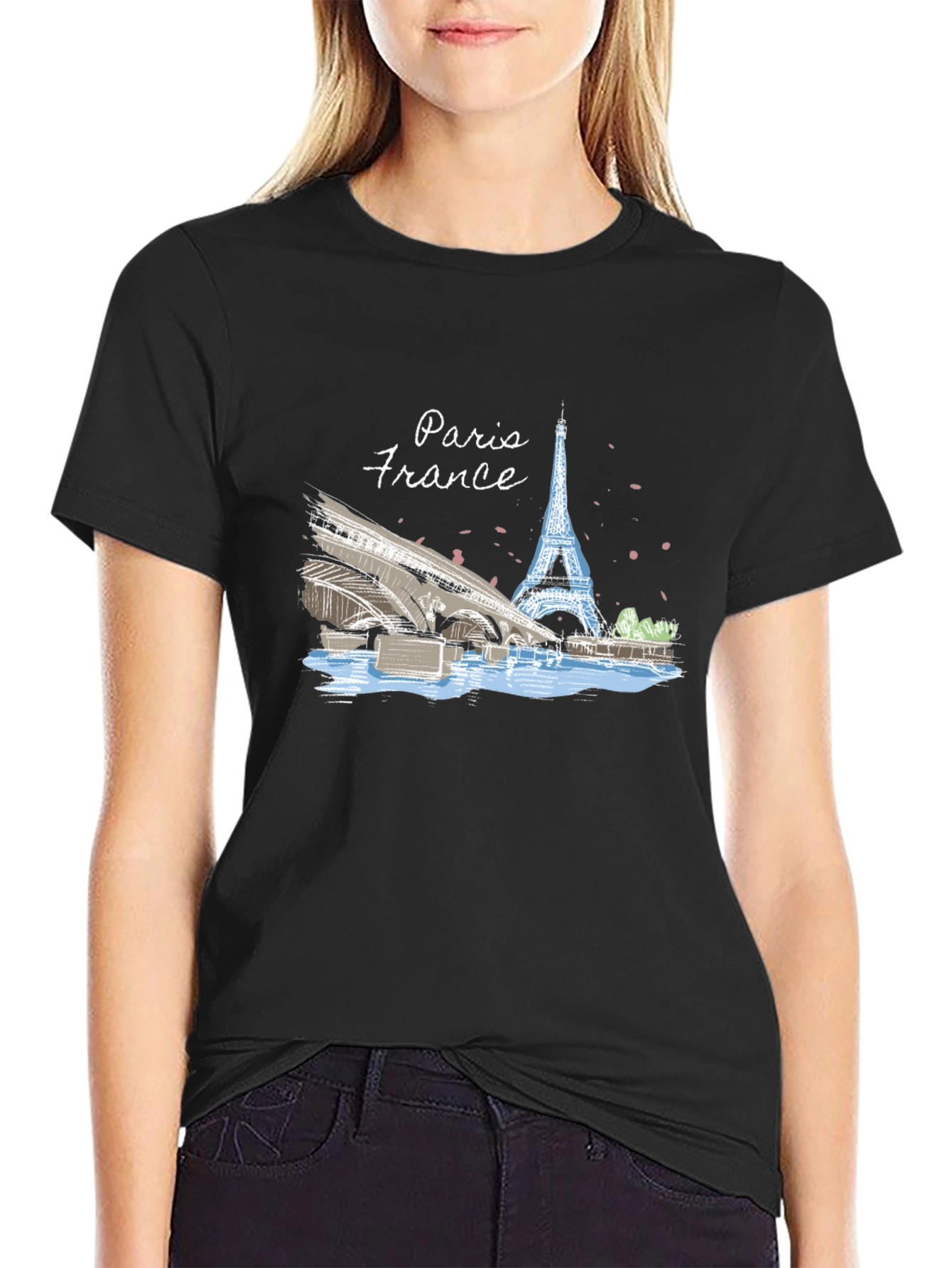Paris France T-Shirt - Eiffel Tower Design