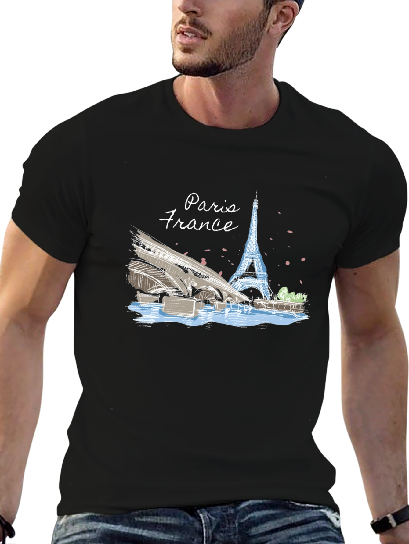 Paris France T-Shirt - Eiffel Tower Design