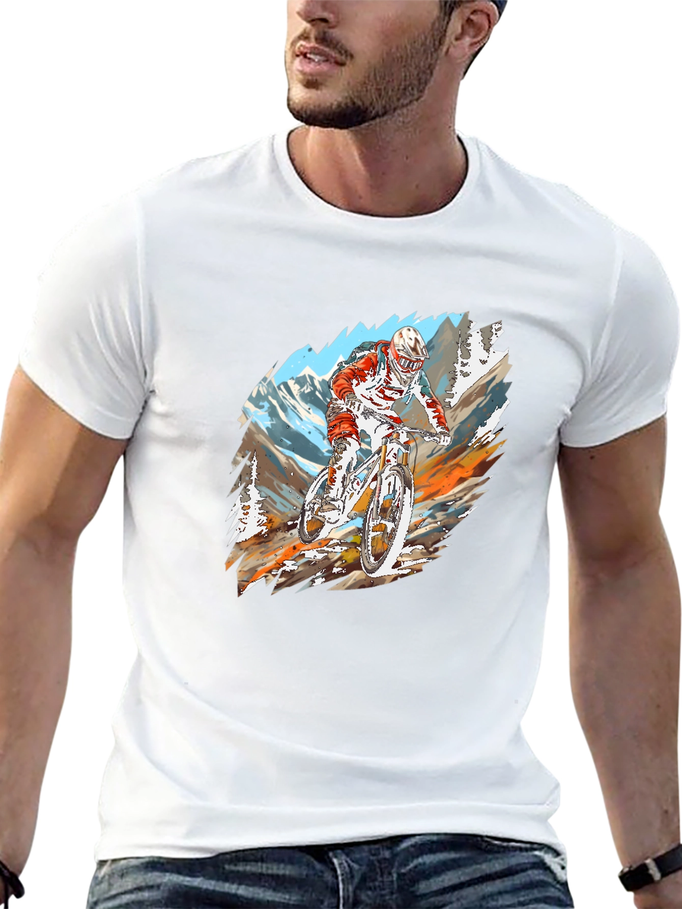 Mountain Bike Rider Graphic T-Shirt