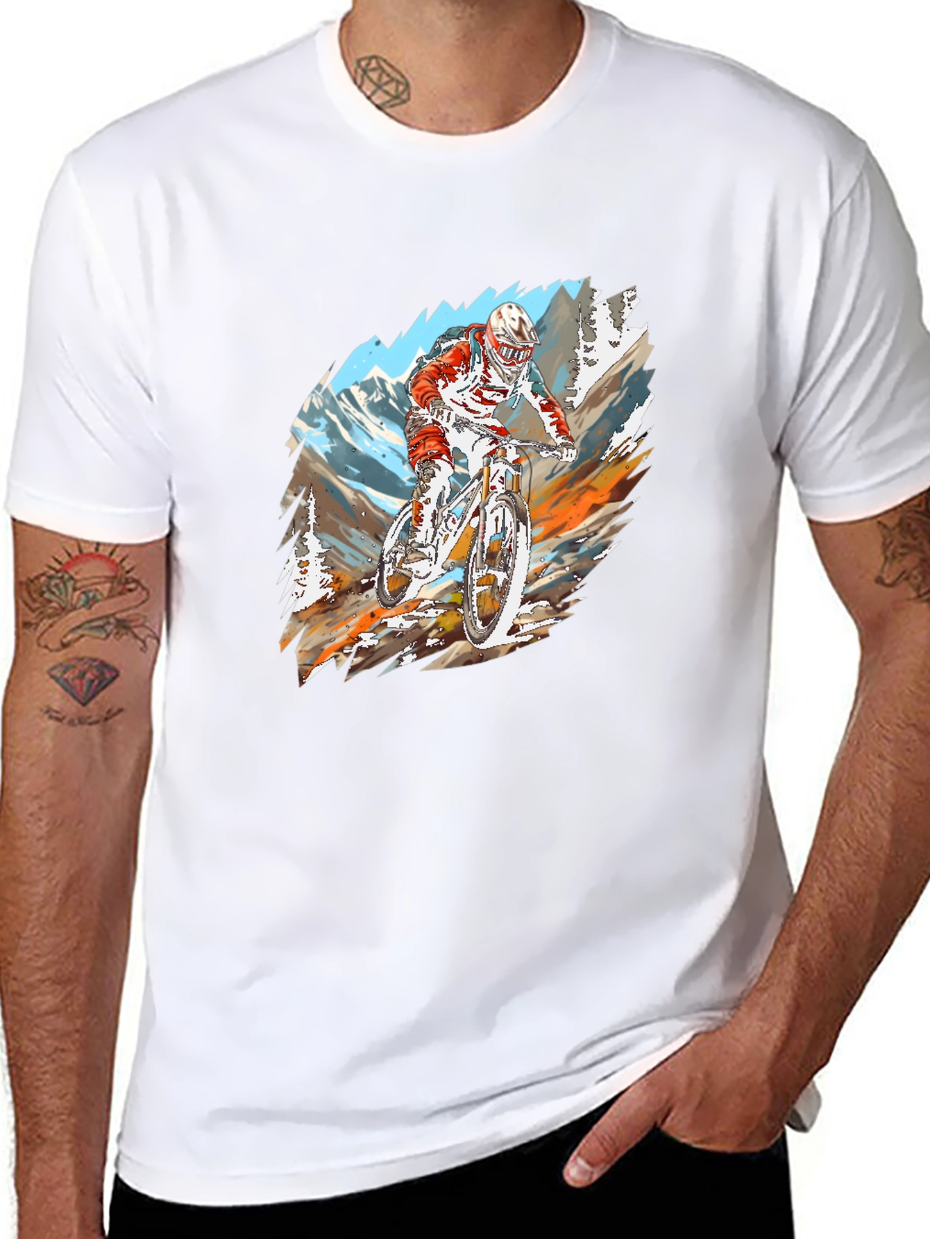 Mountain Bike Rider Graphic T-Shirt