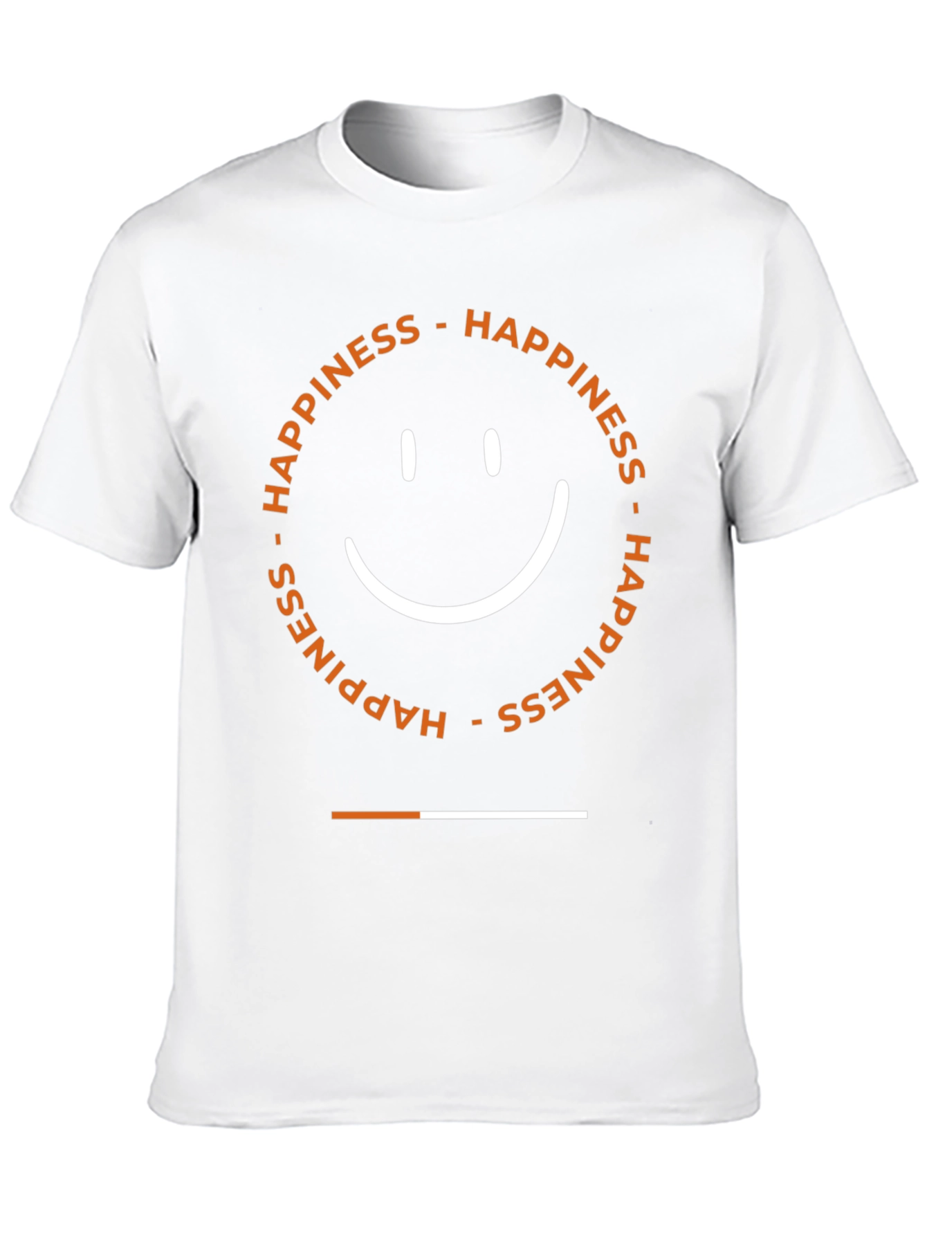 Happiness Smiley Face Graphic Tee - Black Cotton Blend