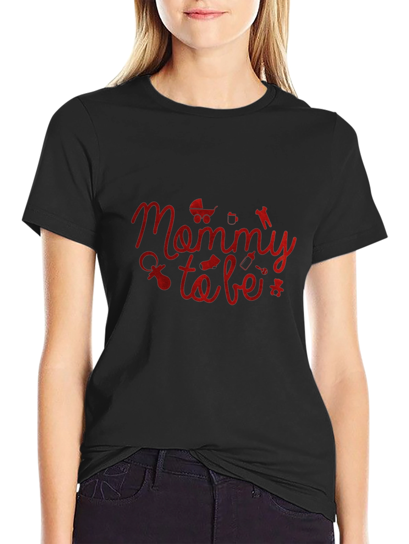Mommy To Be Graphic Tee - Black Unisex Shirt