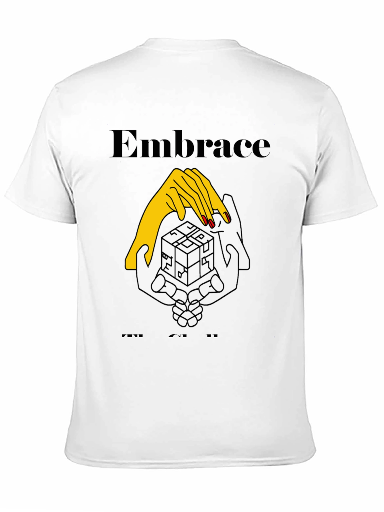Embrace Graphic Tee - Stylish Black Cotton T-Shirt