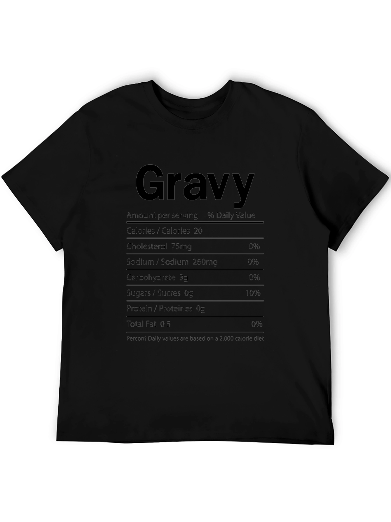 Gravy Nutrition Facts Novelty T-Shirt