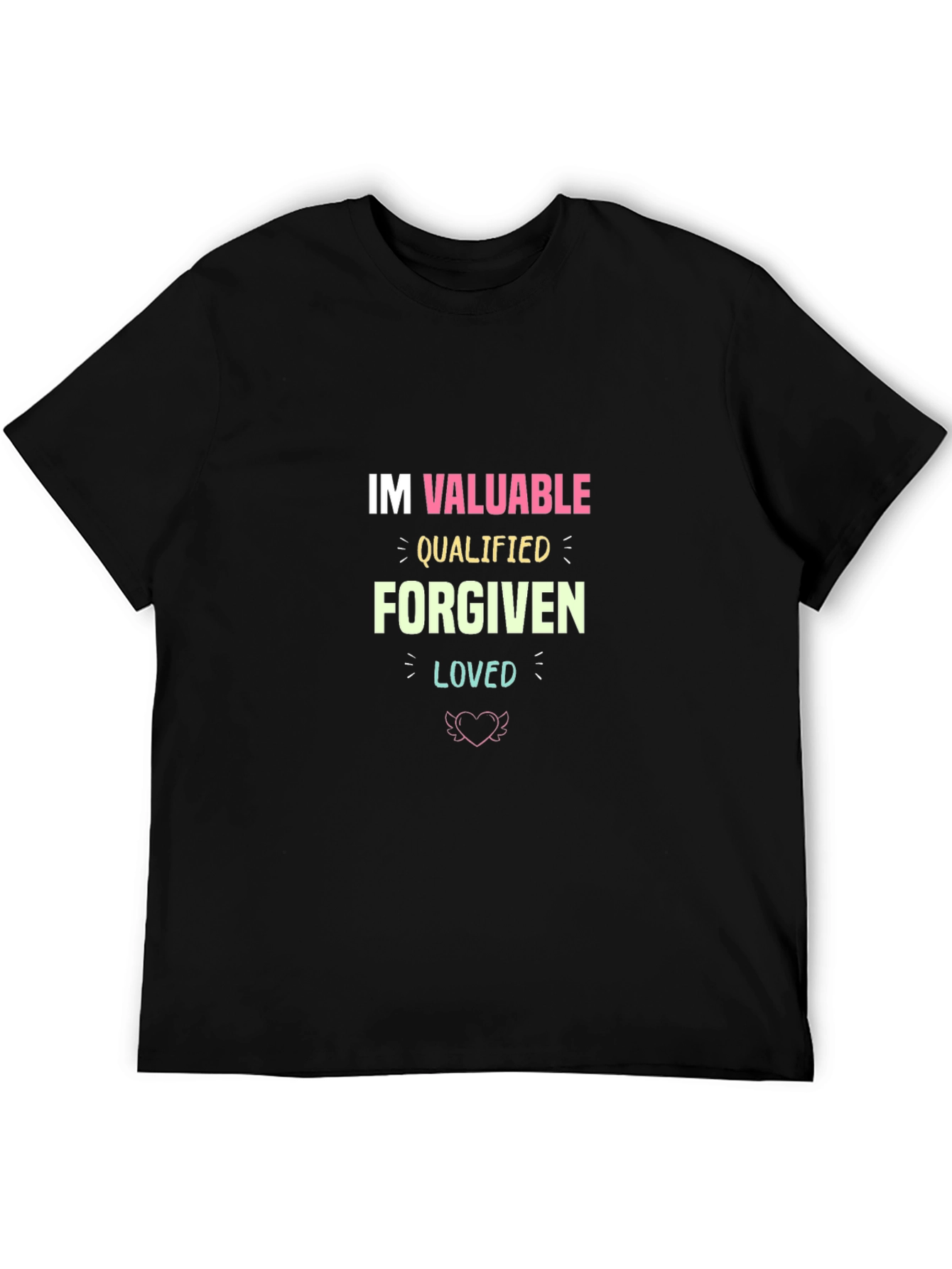 Valuable Qualified Forgiven Loved Graphic T-Shirt
