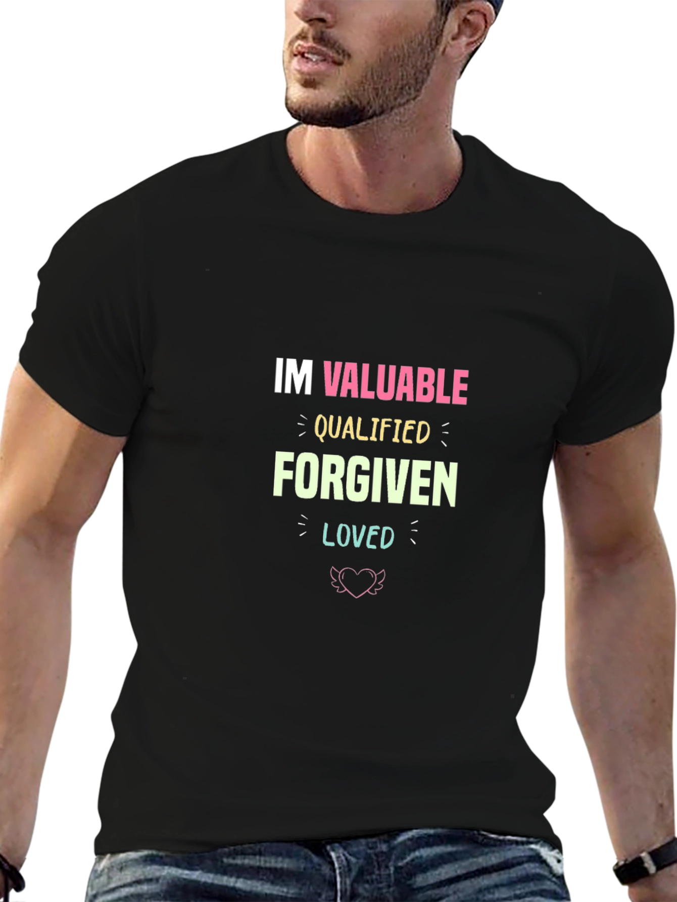 Valuable Qualified Forgiven Loved Graphic T-Shirt