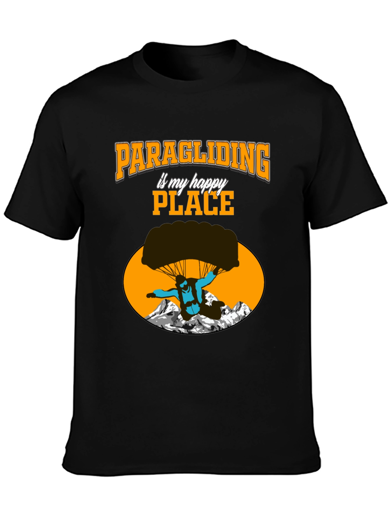 Paragliding Happy Place Graphic Tee