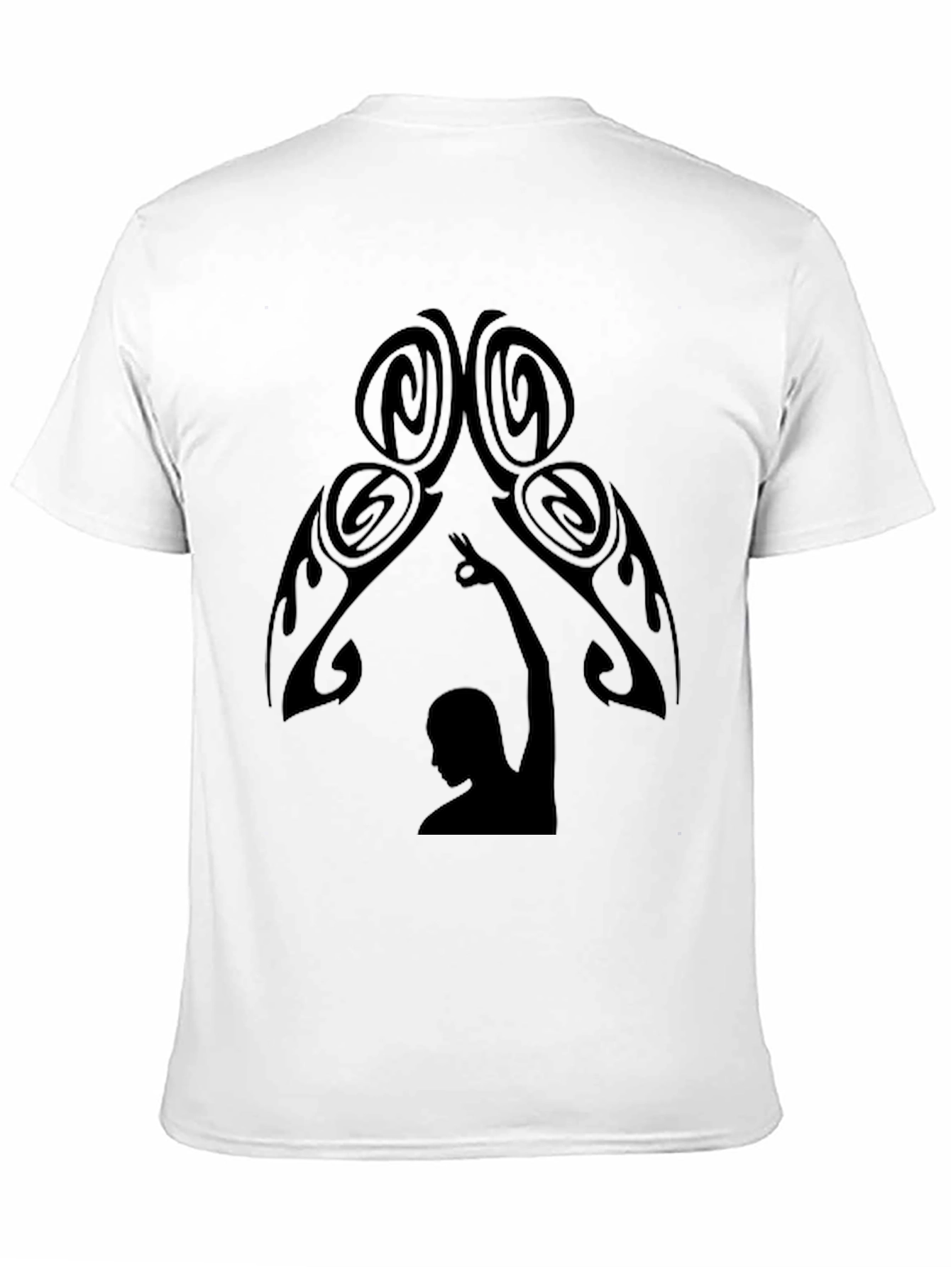 Tribal Silhouette Graphic Black T-Shirt