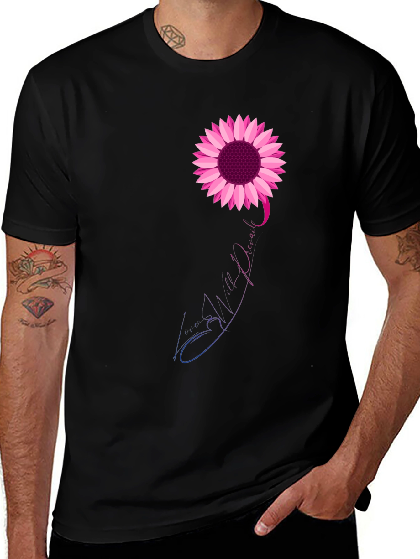 Pink Sunflower Mental Health Awareness T-Shirt