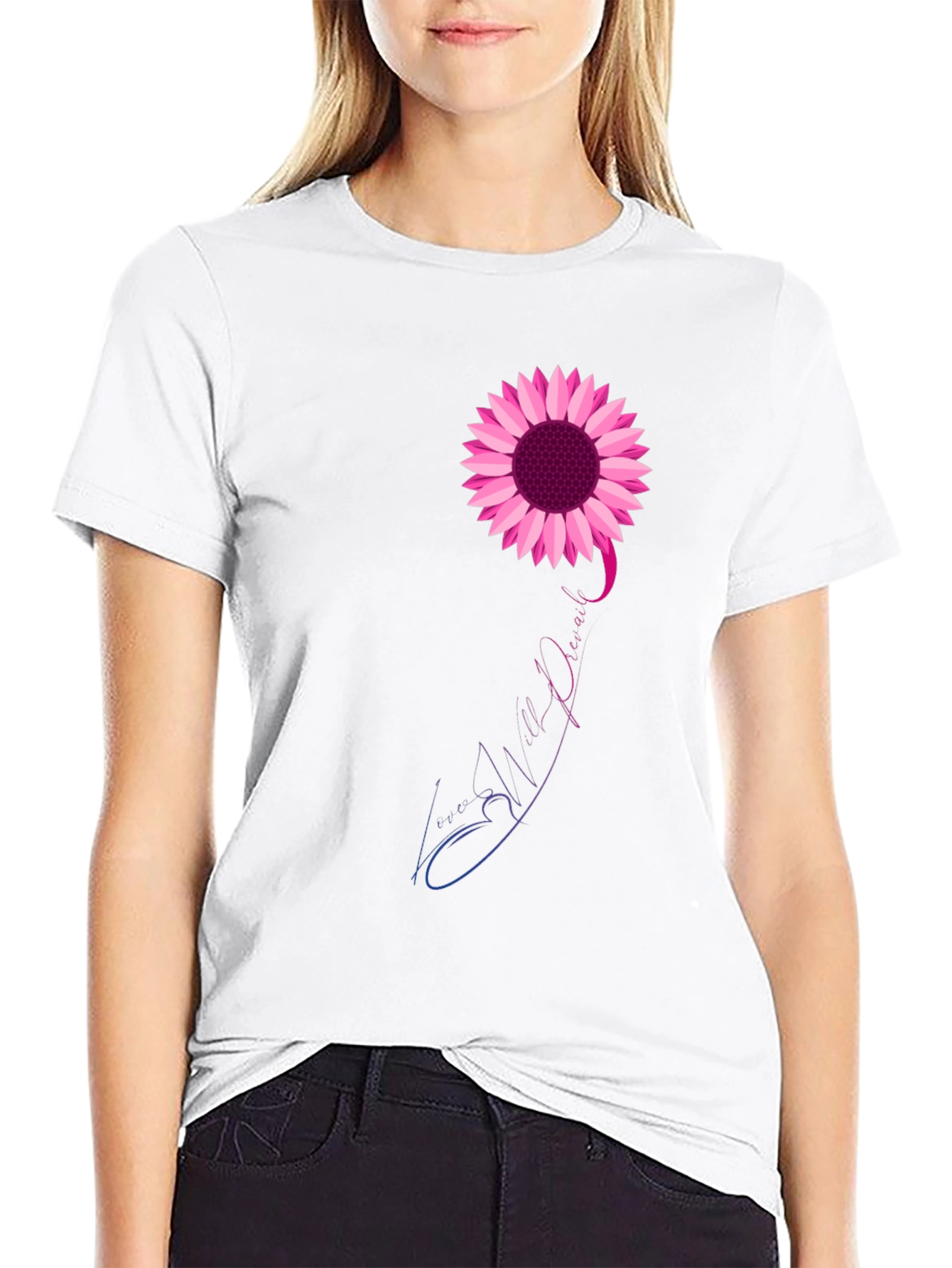 Pink Sunflower Mental Health Awareness T-Shirt