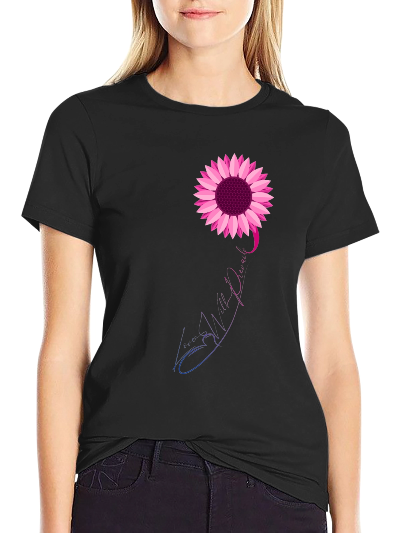 Pink Sunflower Mental Health Awareness T-Shirt