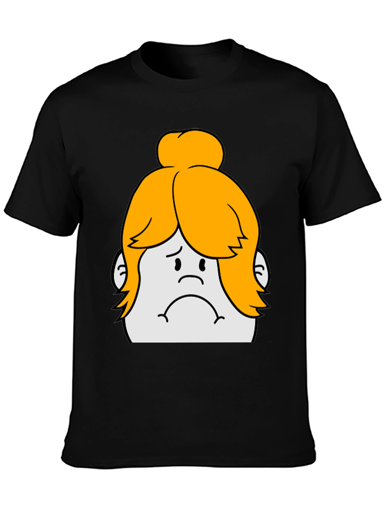 Sad Cartoon Character Graphic Tee