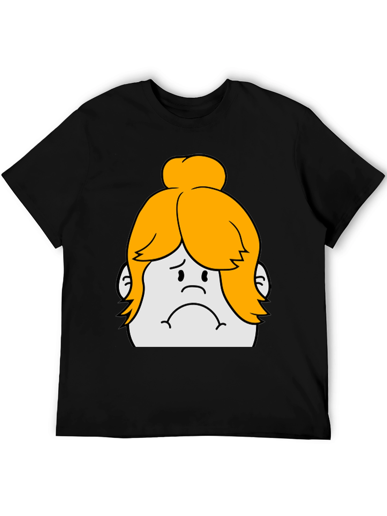 Sad Cartoon Character Graphic Tee