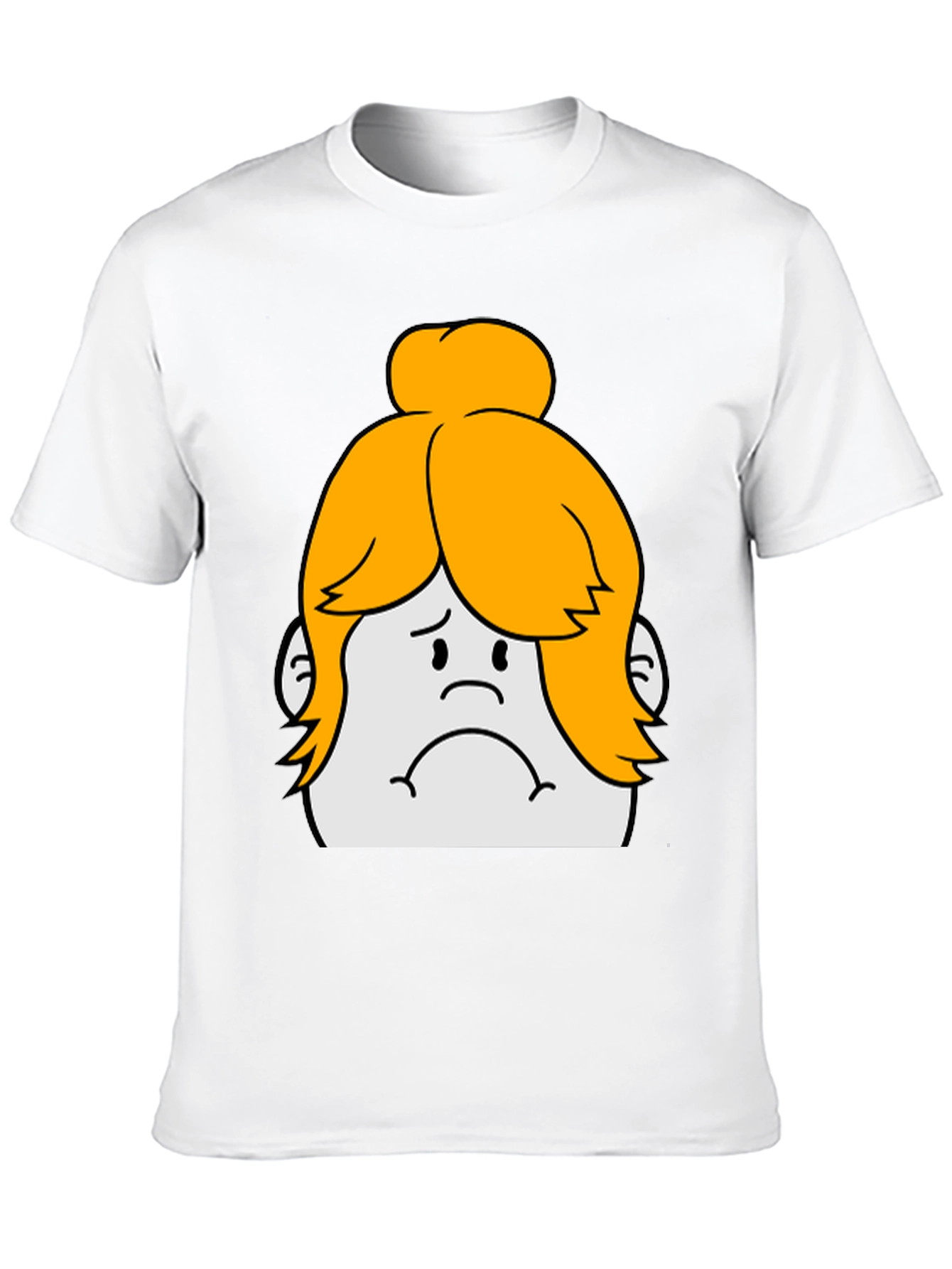 Sad Cartoon Character Graphic Tee