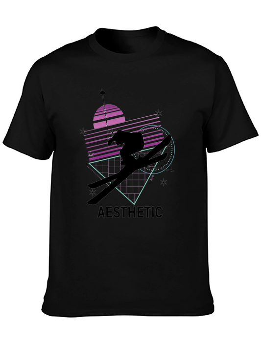 Aesthetic Skiing T-Shirt - Retro Style