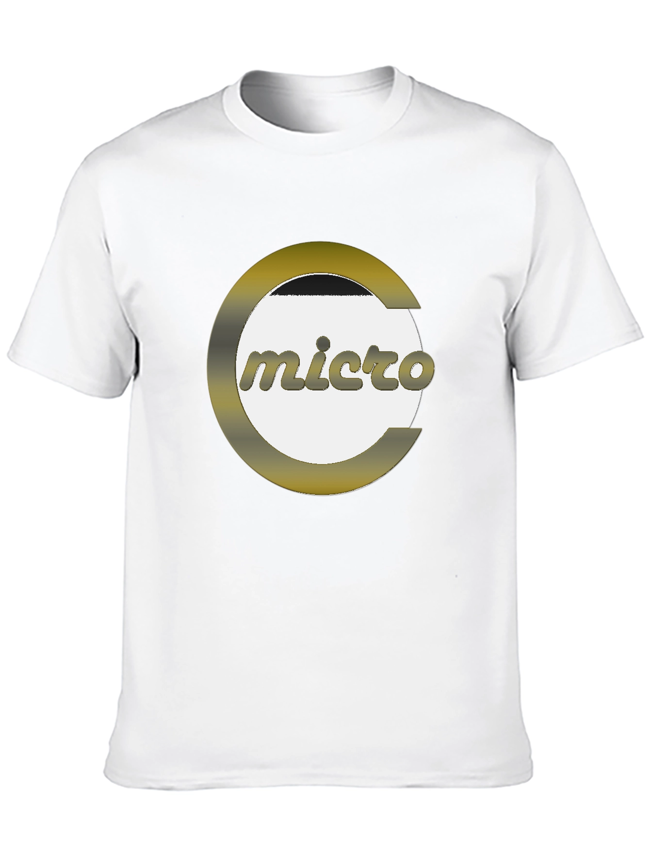 Micro Graphic Print Black T-Shirt - Modern Style