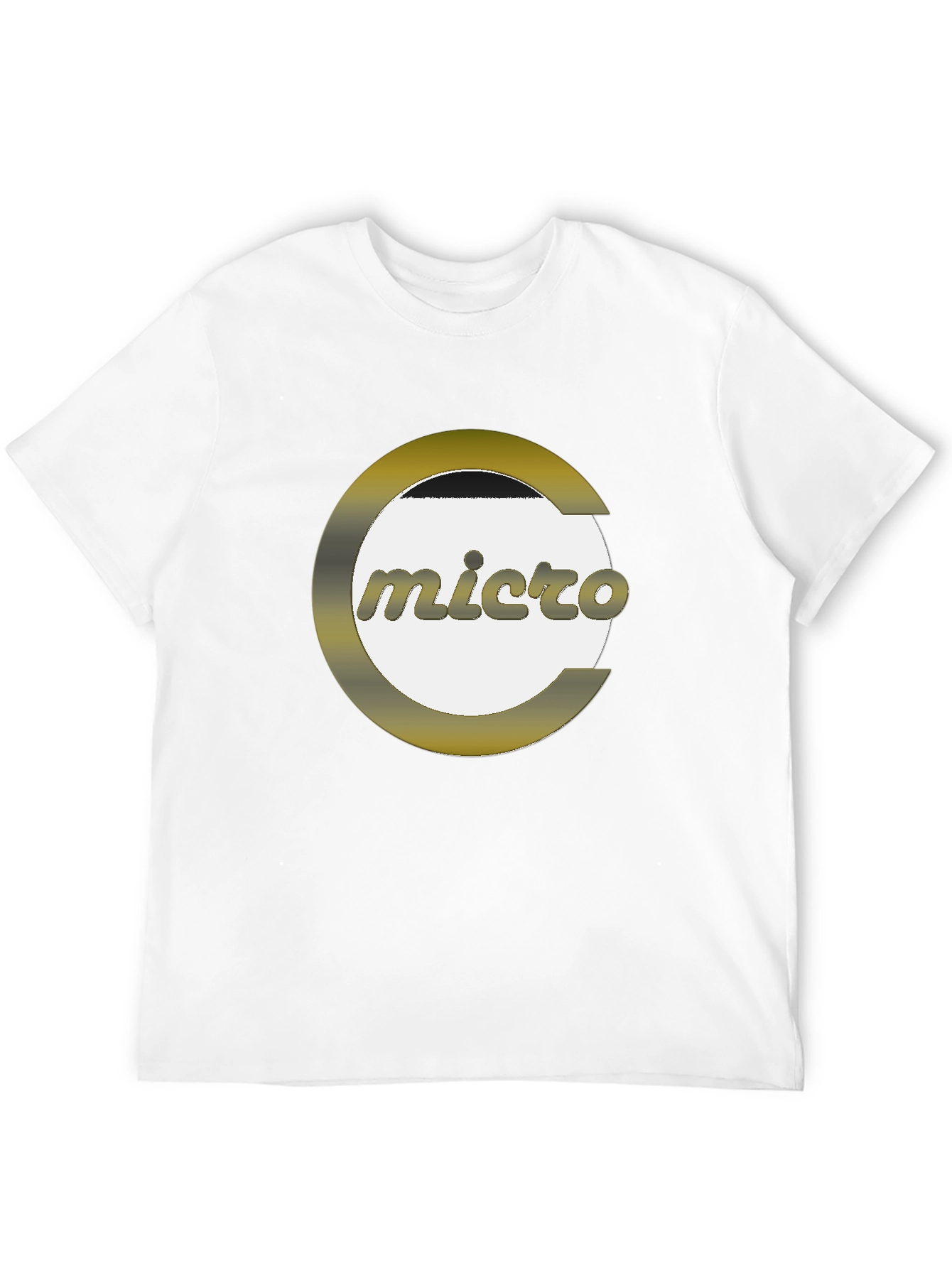 Micro Graphic Print Black T-Shirt - Modern Style