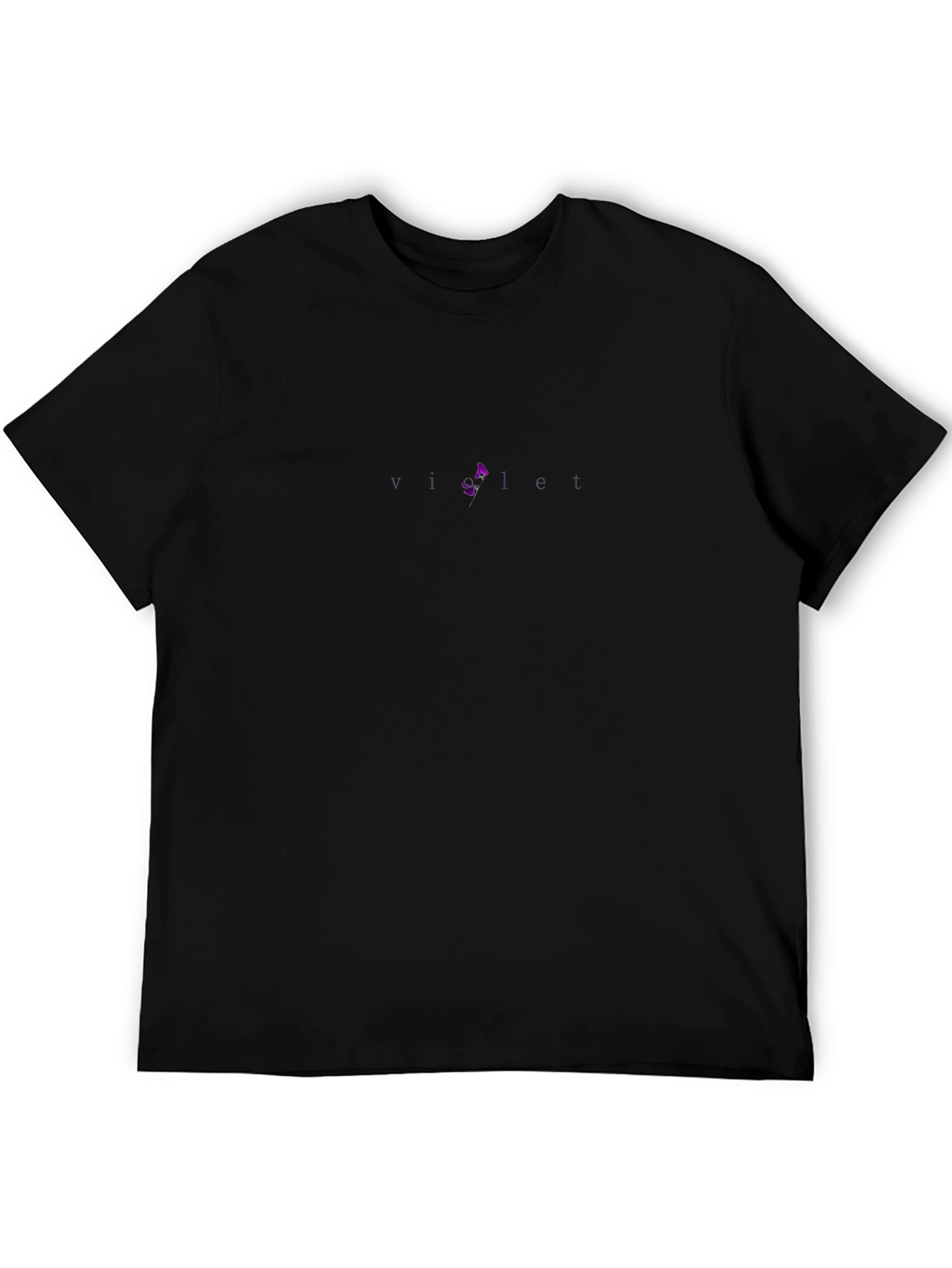Mens Black Short Sleeve Casual T-Shirt