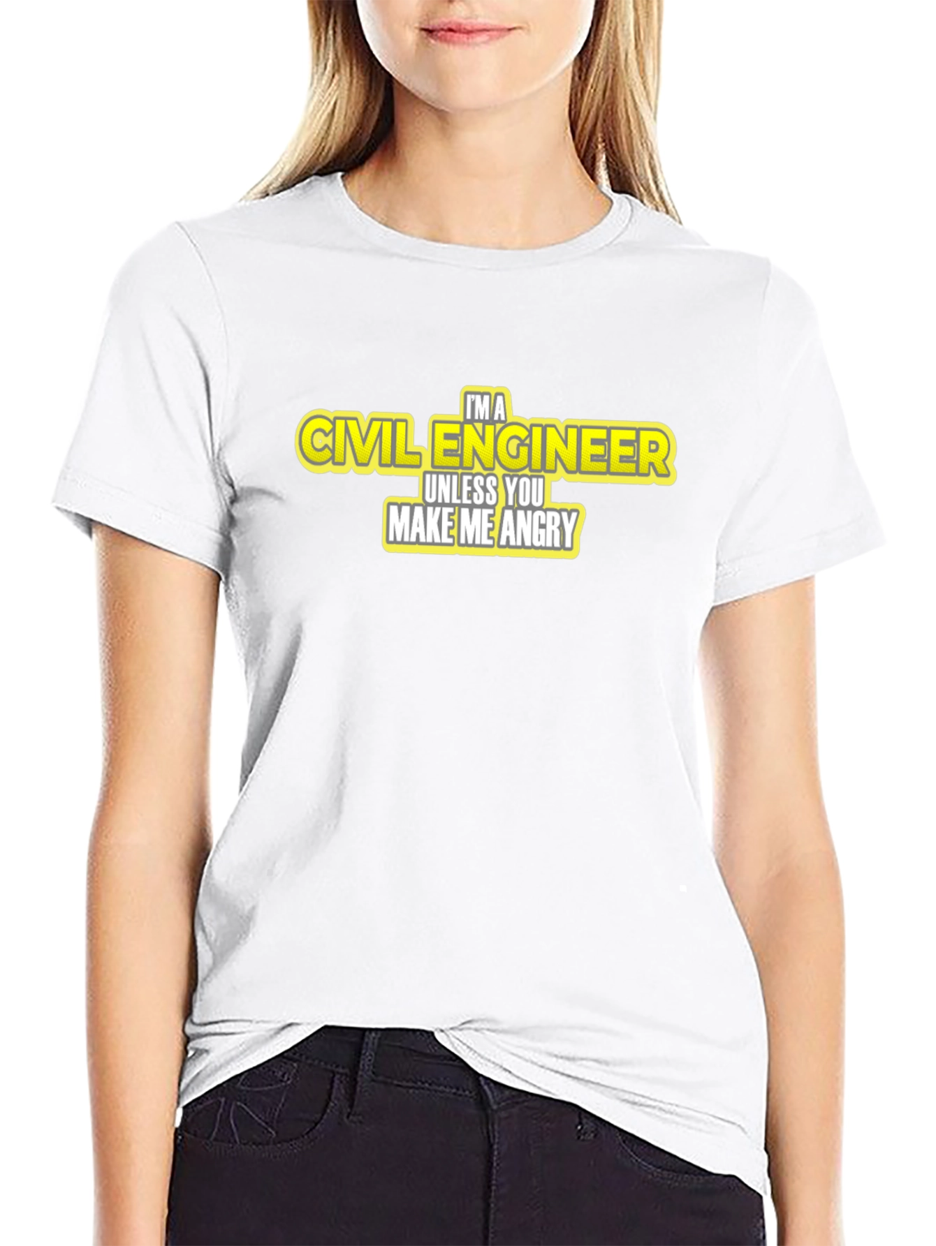 Civil Engineer Tee: Funny Angry Warning T-Shirt