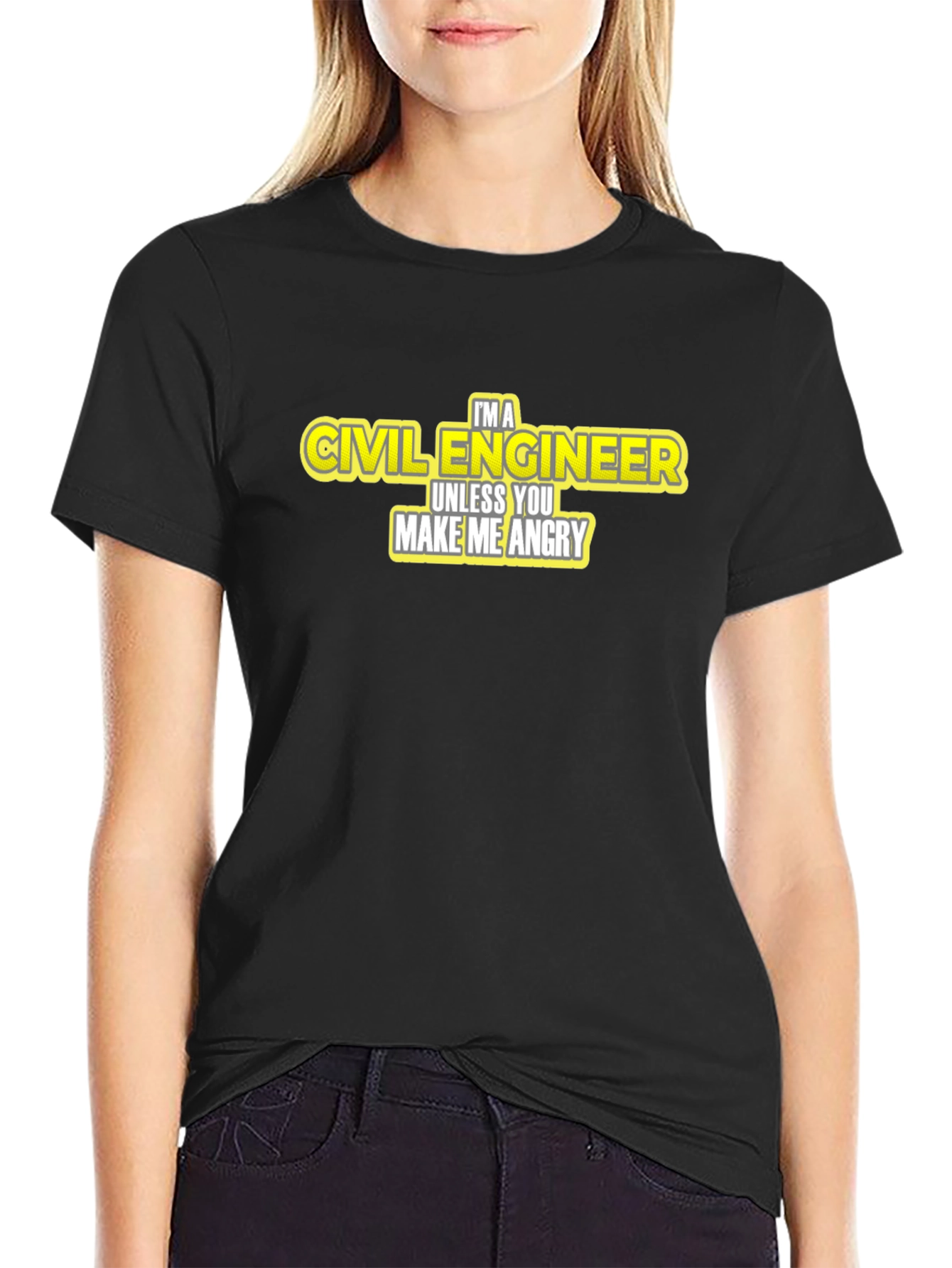 Civil Engineer Tee: Funny Angry Warning T-Shirt