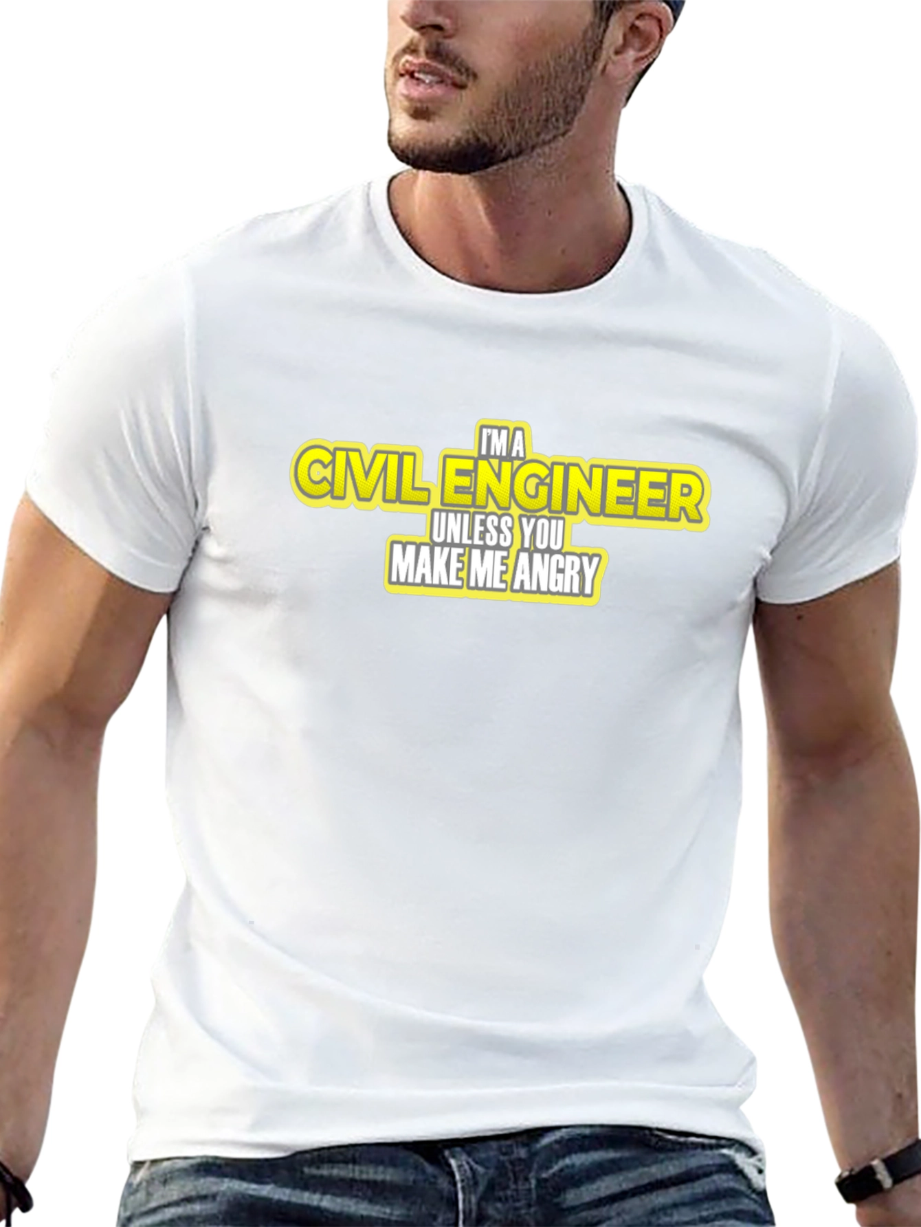 Civil Engineer Tee: Funny Angry Warning T-Shirt