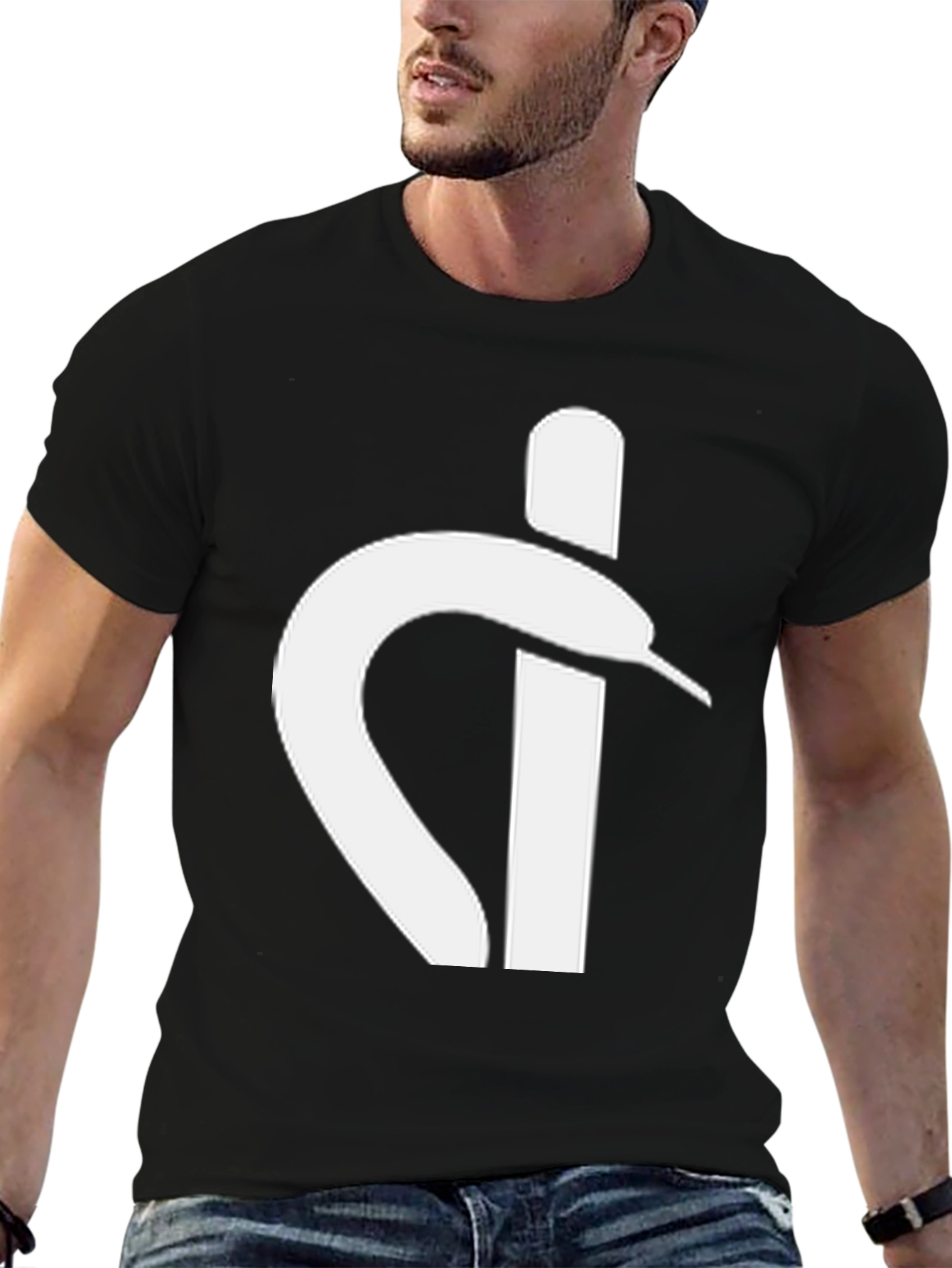 Modern Snake T-Shirt - Black Cotton Blend