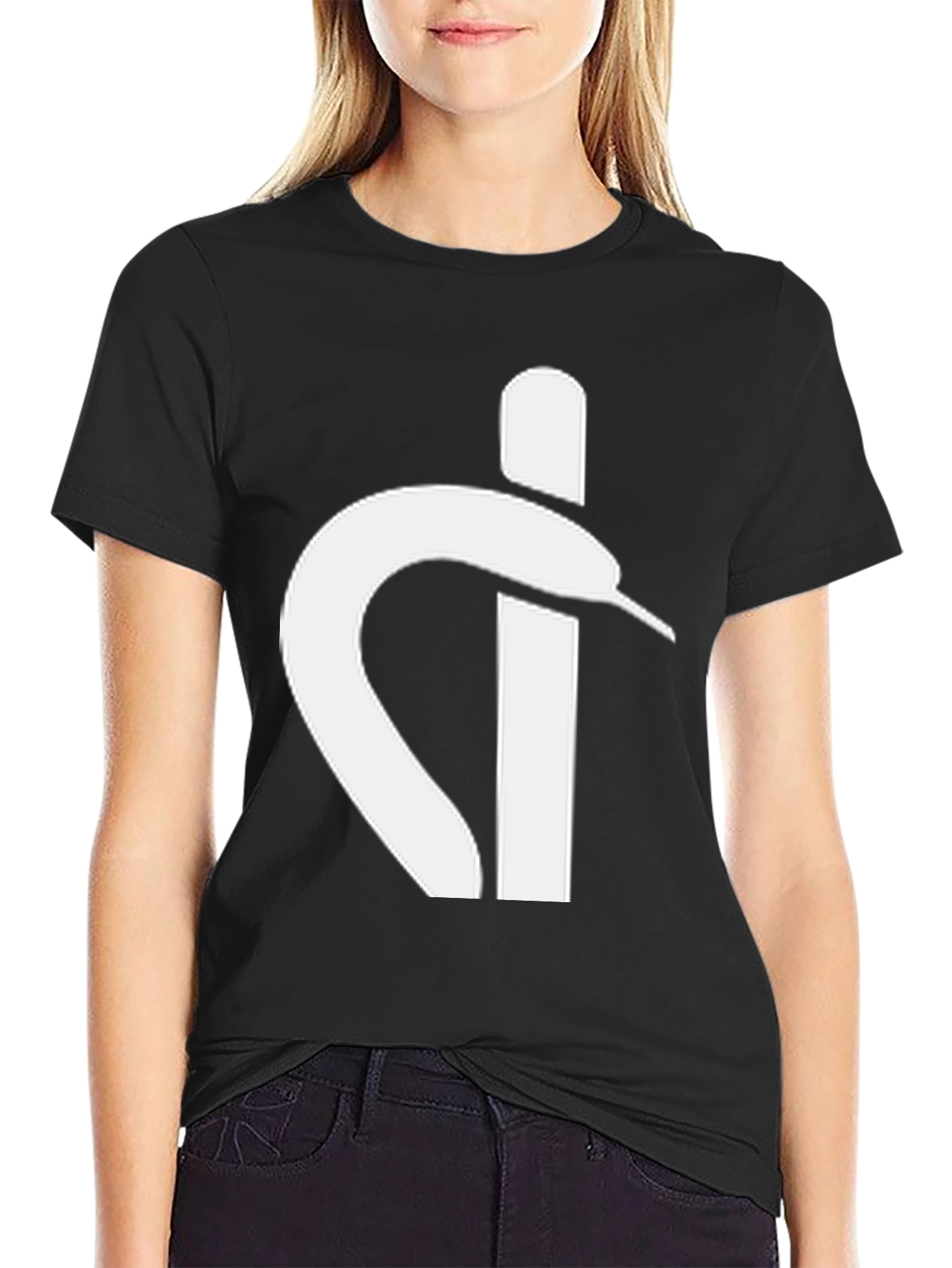 Modern Snake T-Shirt - Black Cotton Blend
