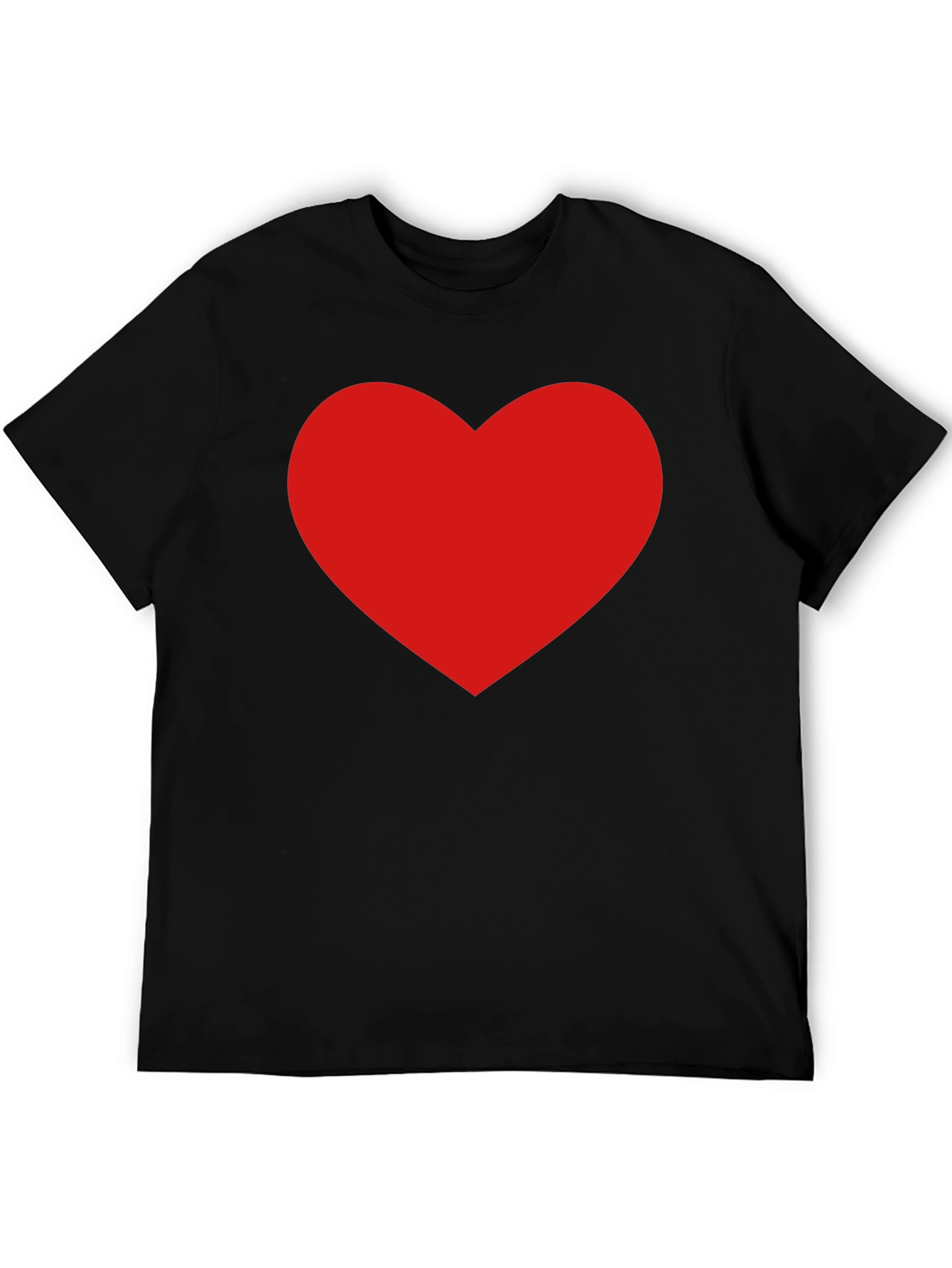 Red Heart Graphic Black T-Shirt