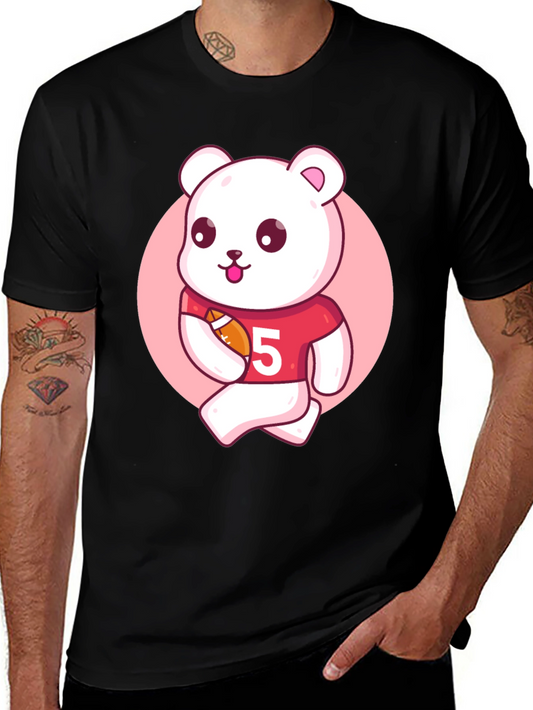 Cartoon Bear Football T-Shirt