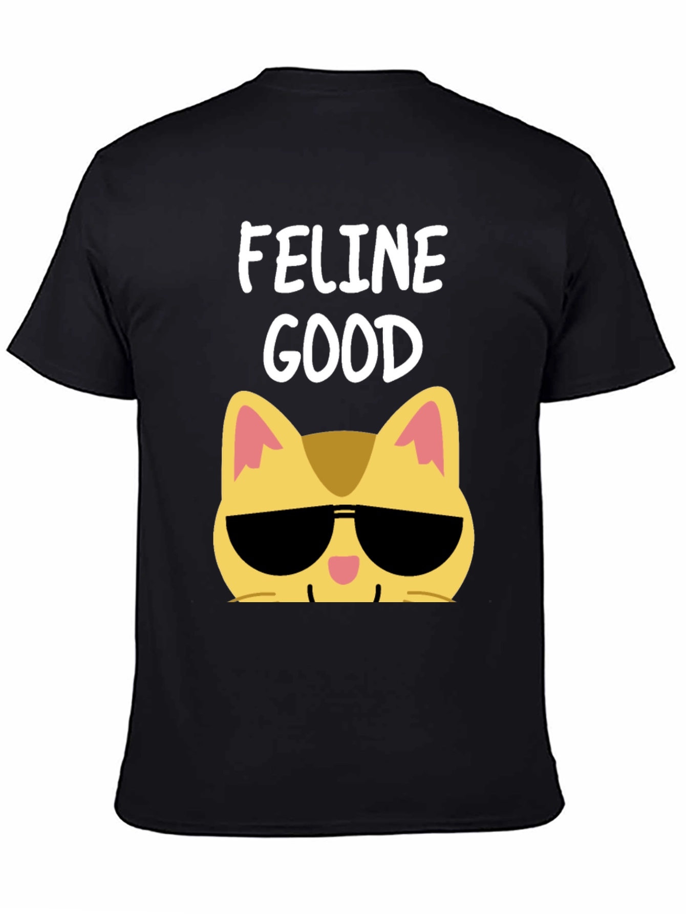 Feline Good Cat Sunglasses Graphic T-Shirt
