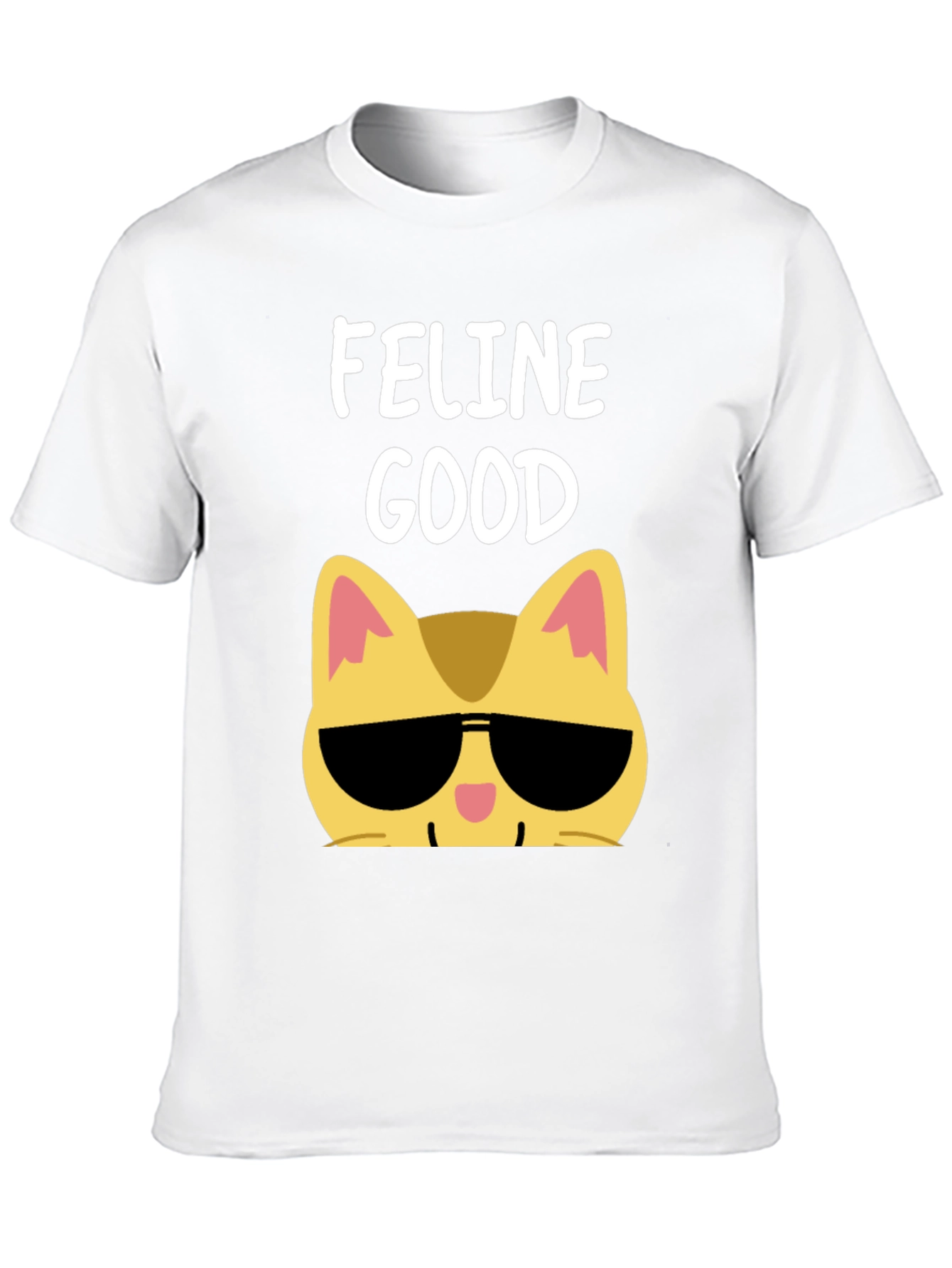 Feline Good Cat Sunglasses Graphic T-Shirt