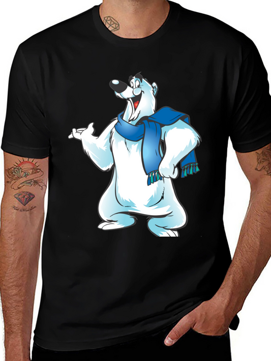 Cool Bear Graphic Tee - Black Cotton Blend