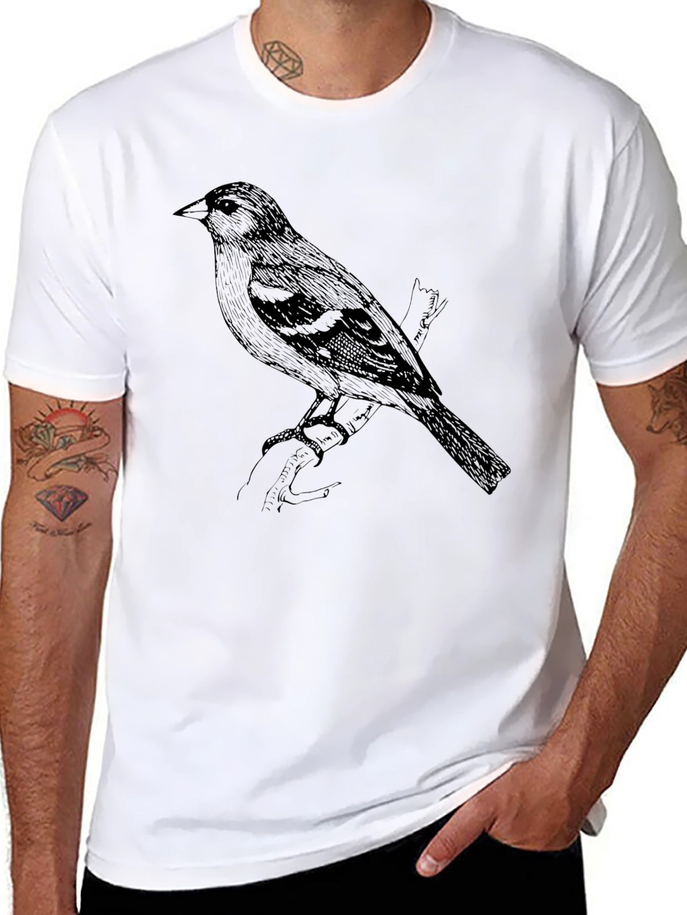 Black Bird Graphic Tee - Mens Style