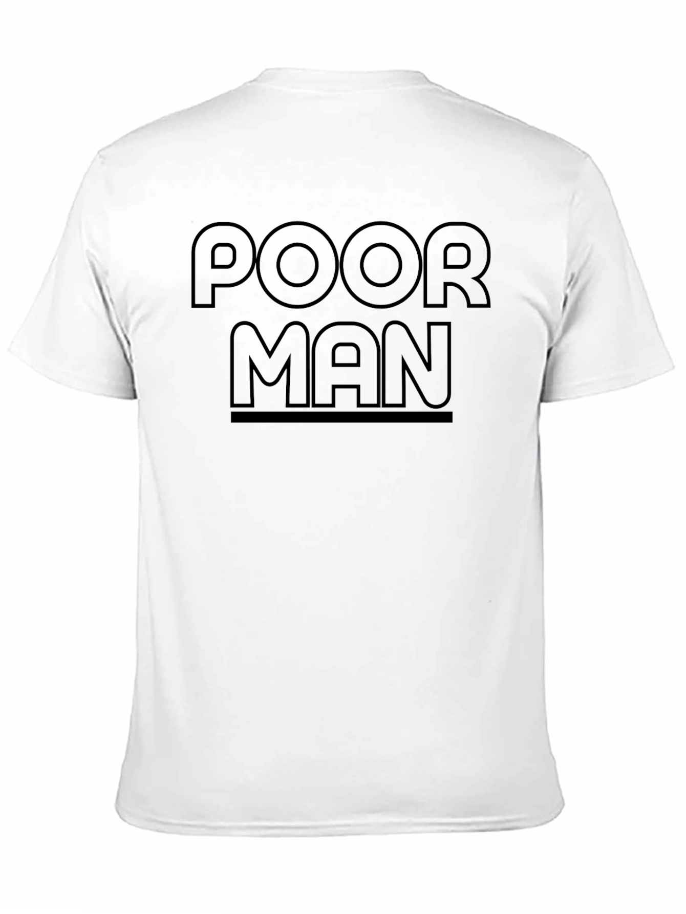 Poor Man Black Graphic Tee Shirt