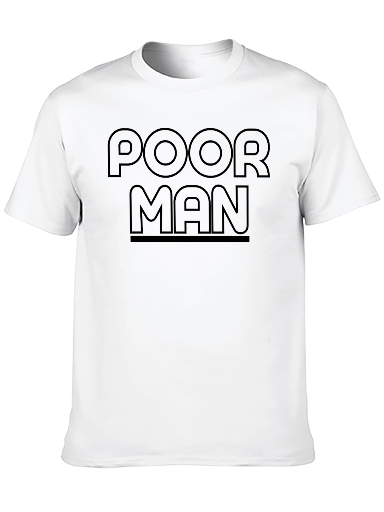 Poor Man Black Graphic Tee Shirt