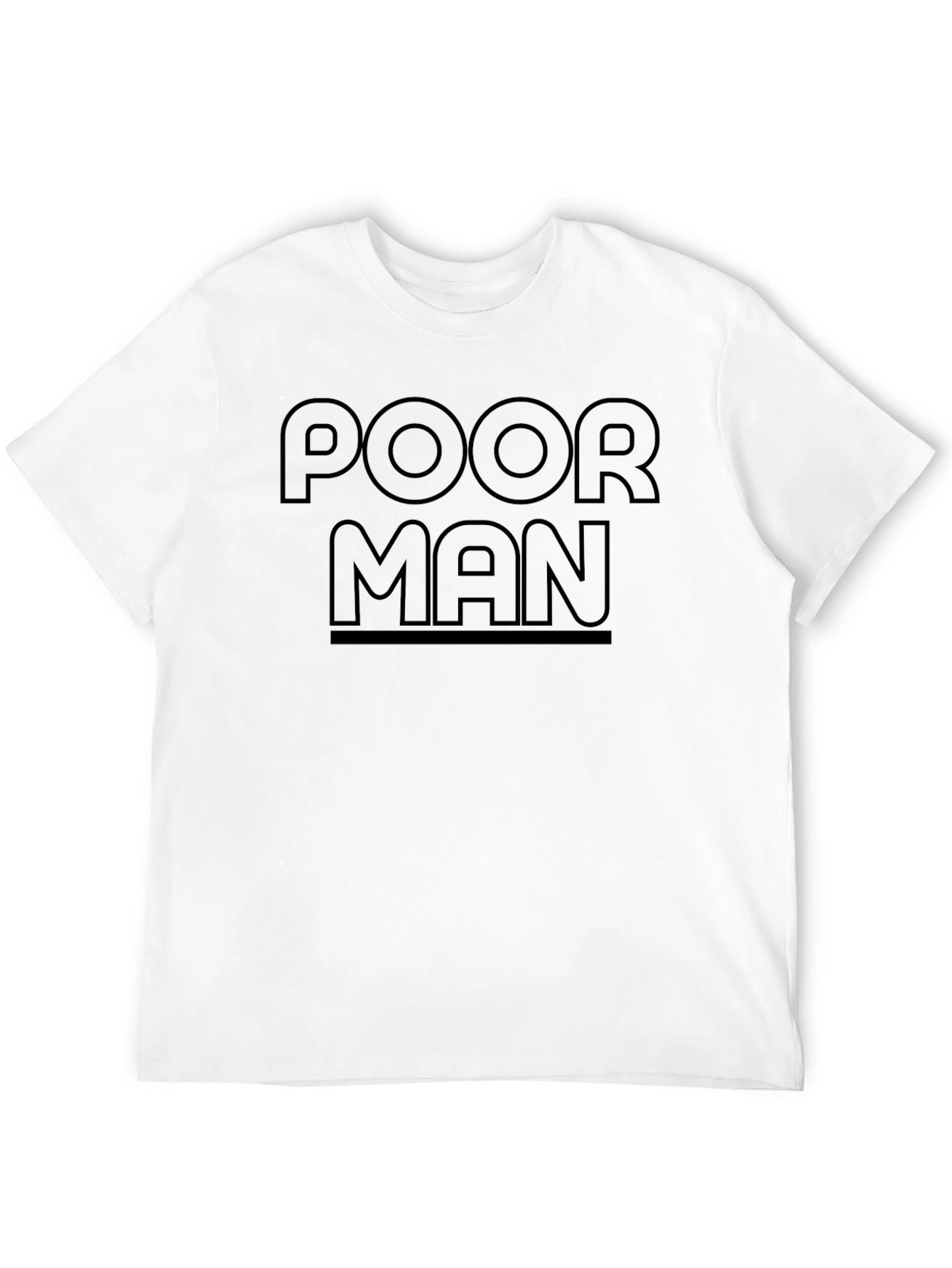 Poor Man Black Graphic Tee Shirt