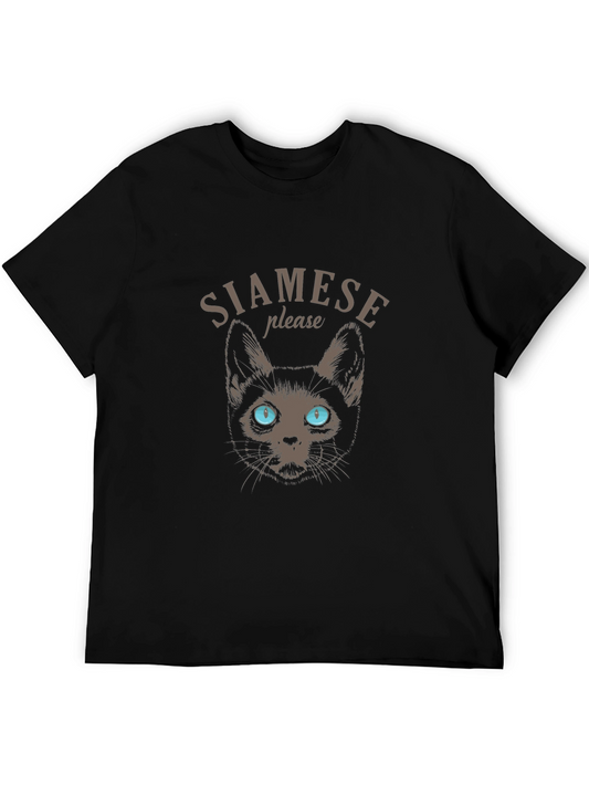 Siamese Cat Graphic Tee - Soft Cotton Blend