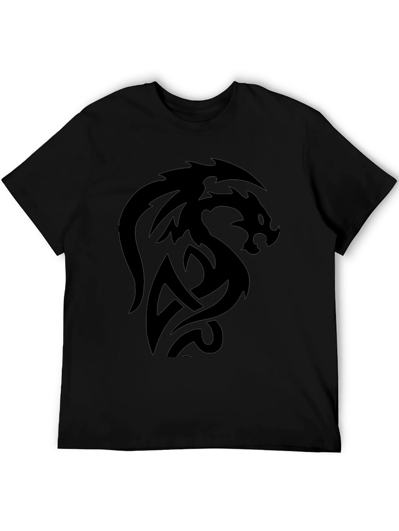 Dragon Graphic Black T-Shirt - Mens Short Sleeve