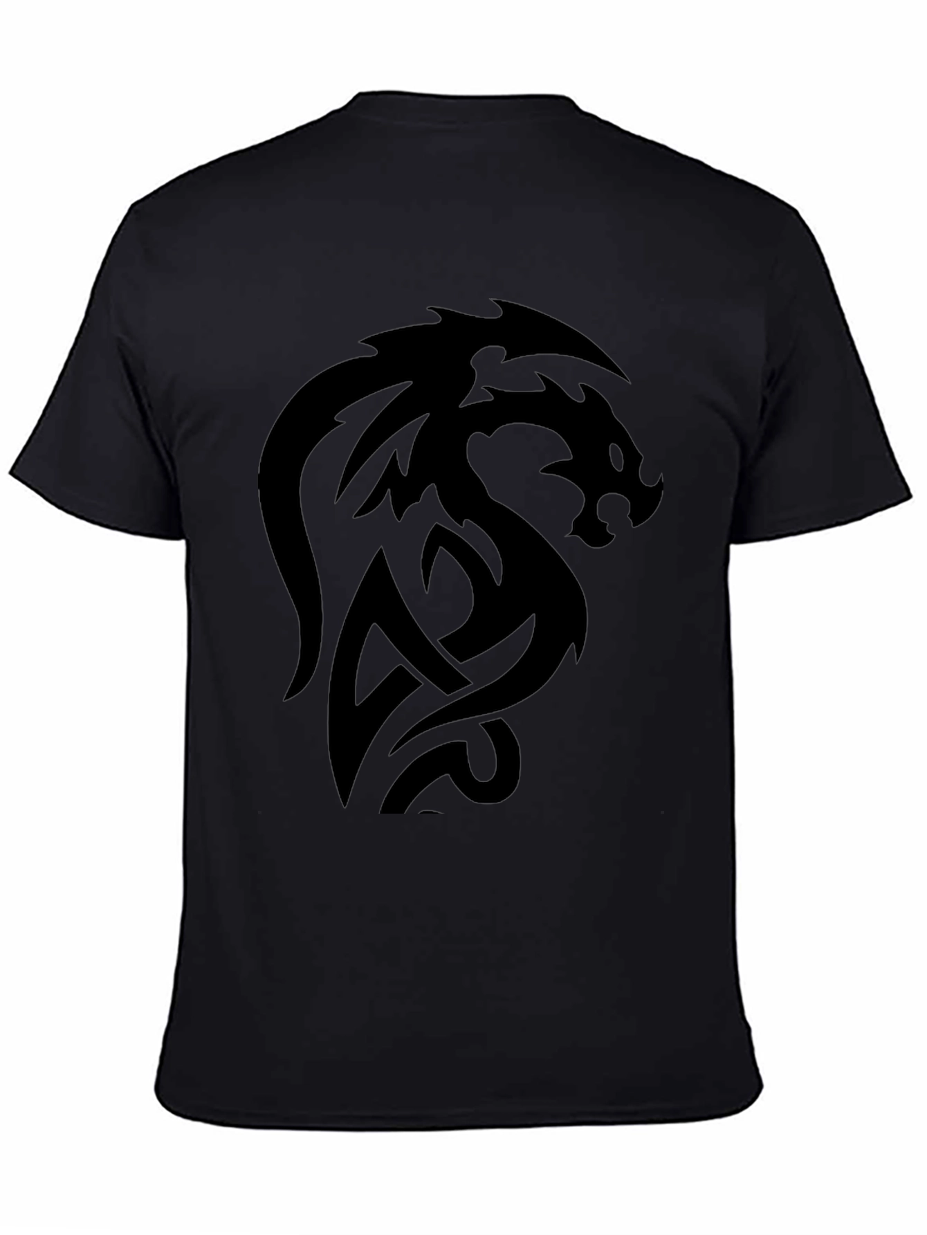 Dragon Graphic Black T-Shirt - Mens Short Sleeve