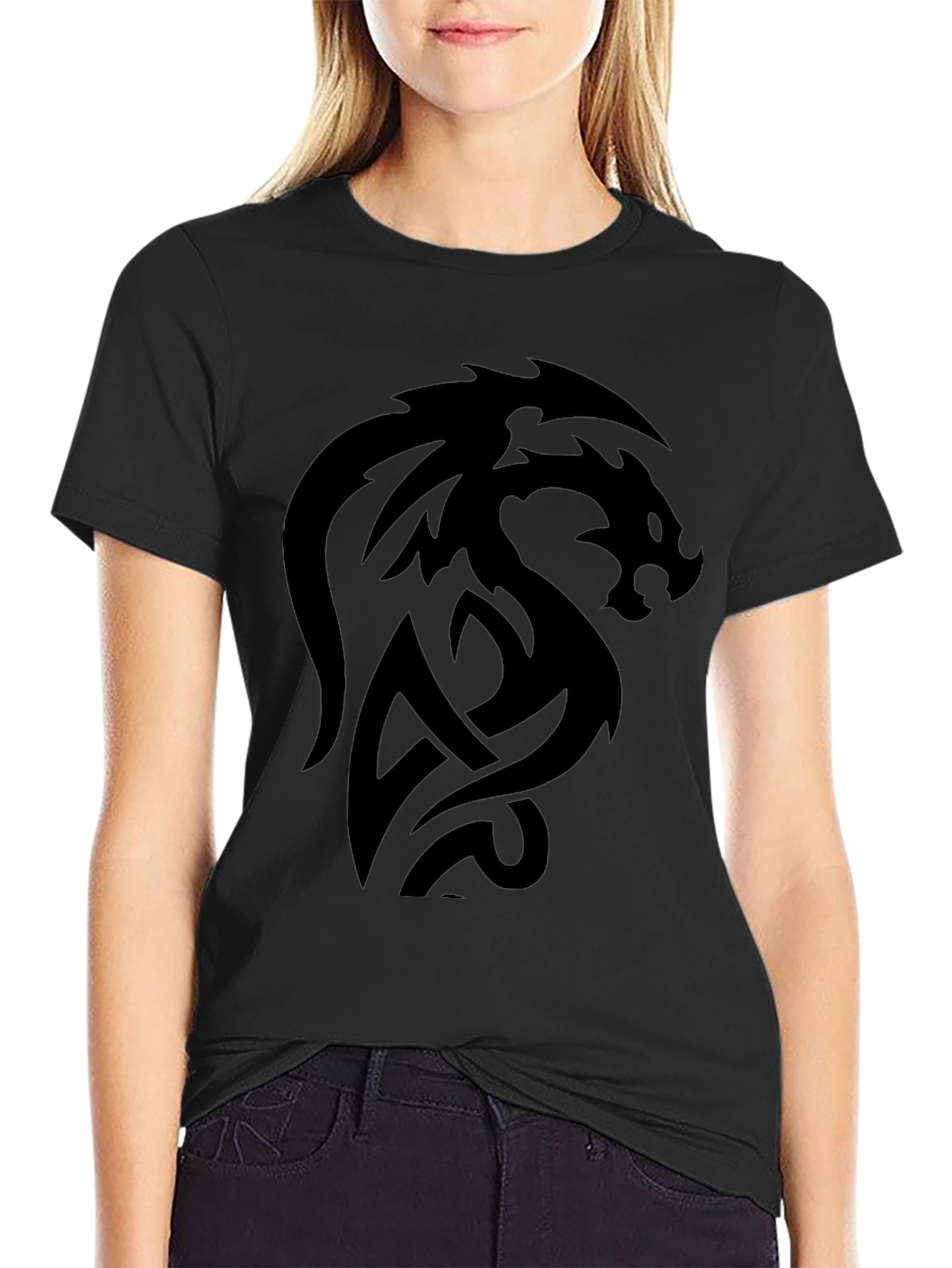 Dragon Graphic Black T-Shirt - Mens Short Sleeve