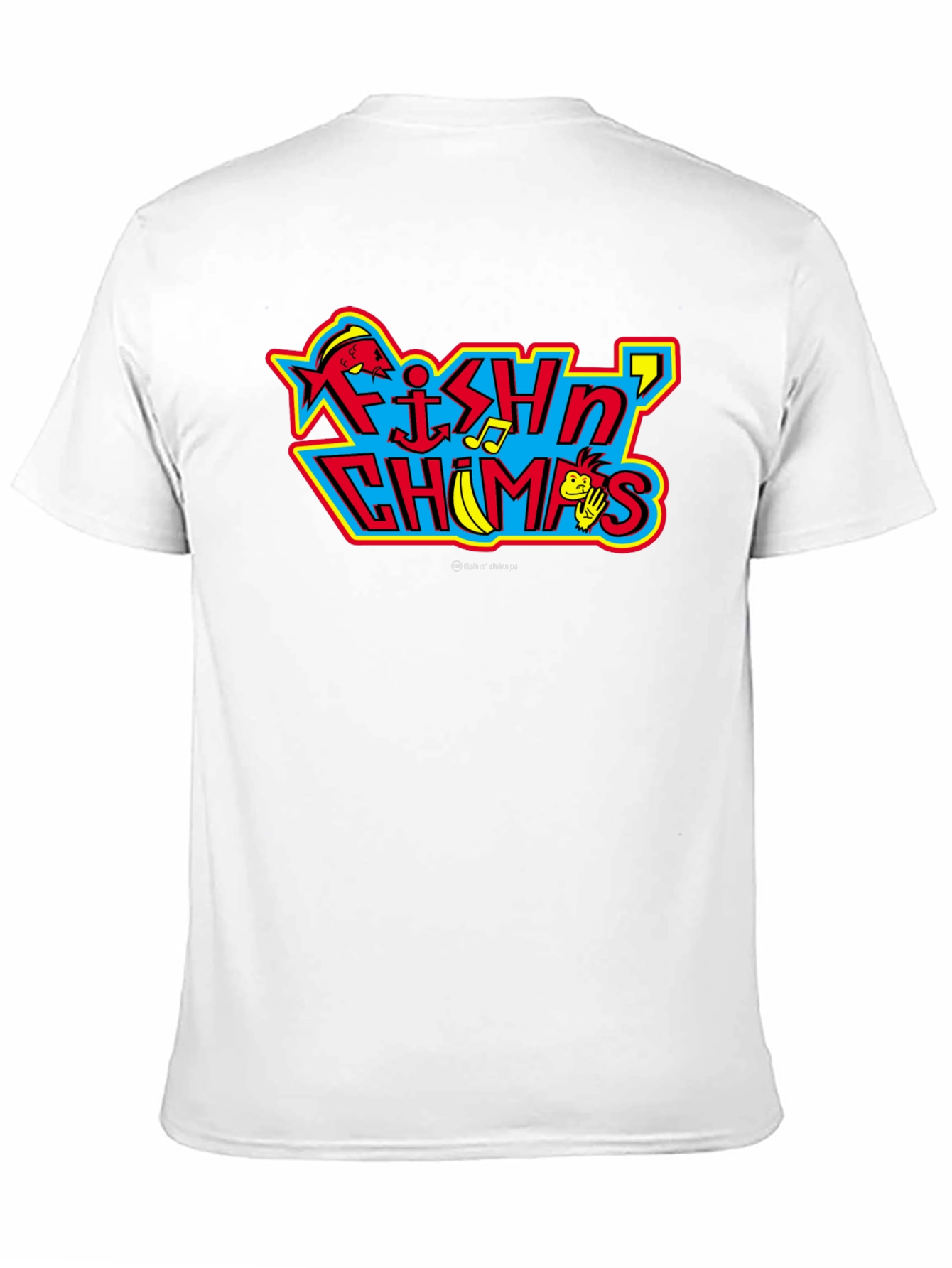 Fish N Chimps Black T-Shirt Quirky Design