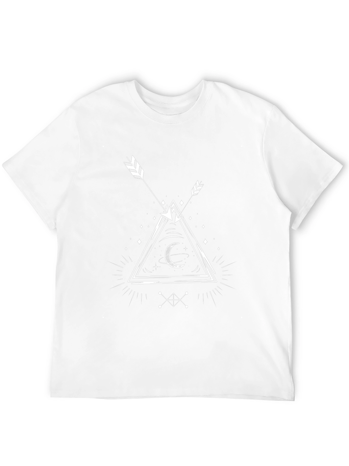 Mystic Arrow & Moon Graphic Black T-Shirt